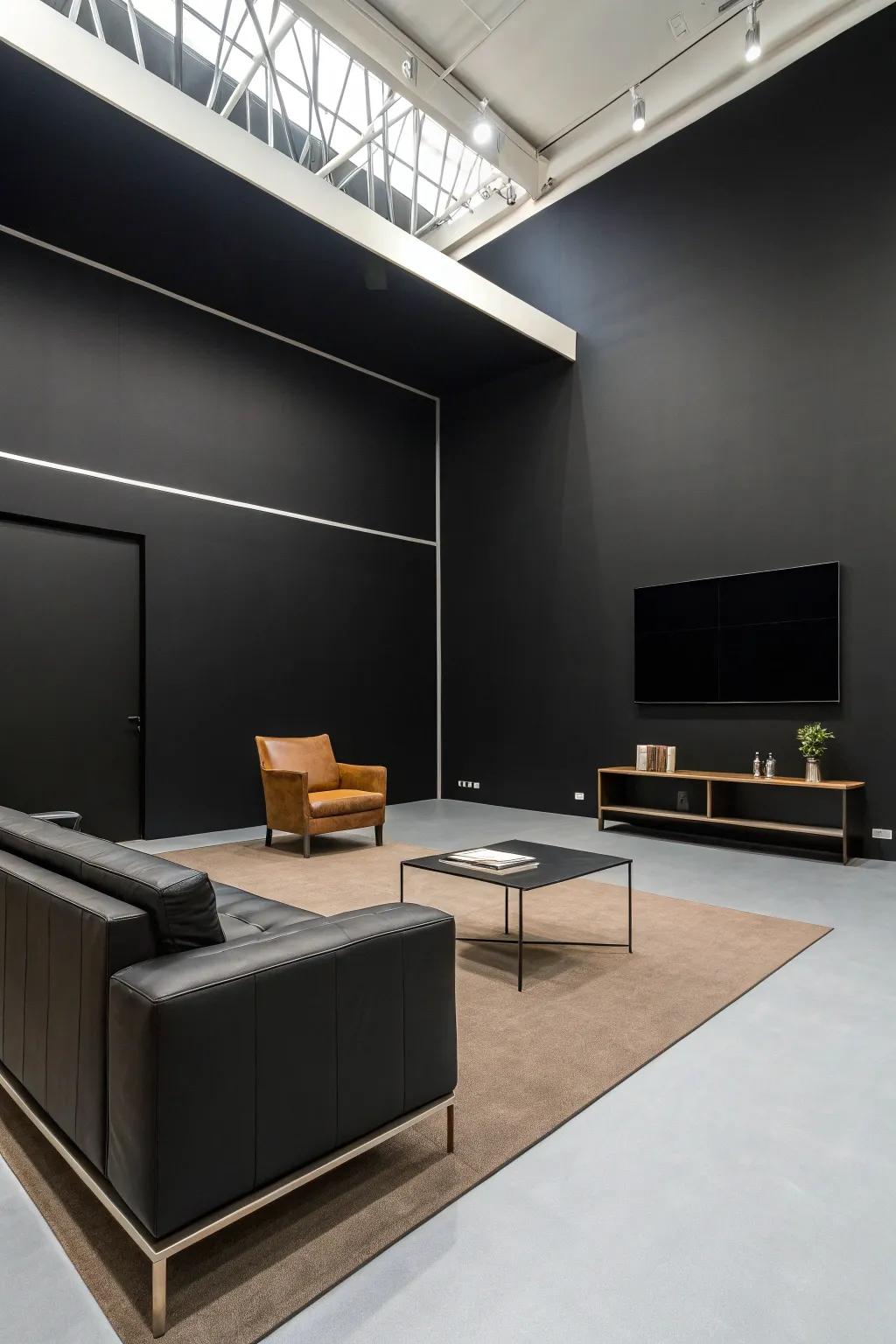 Tidy minimalist design that enhances the boldness of dark.