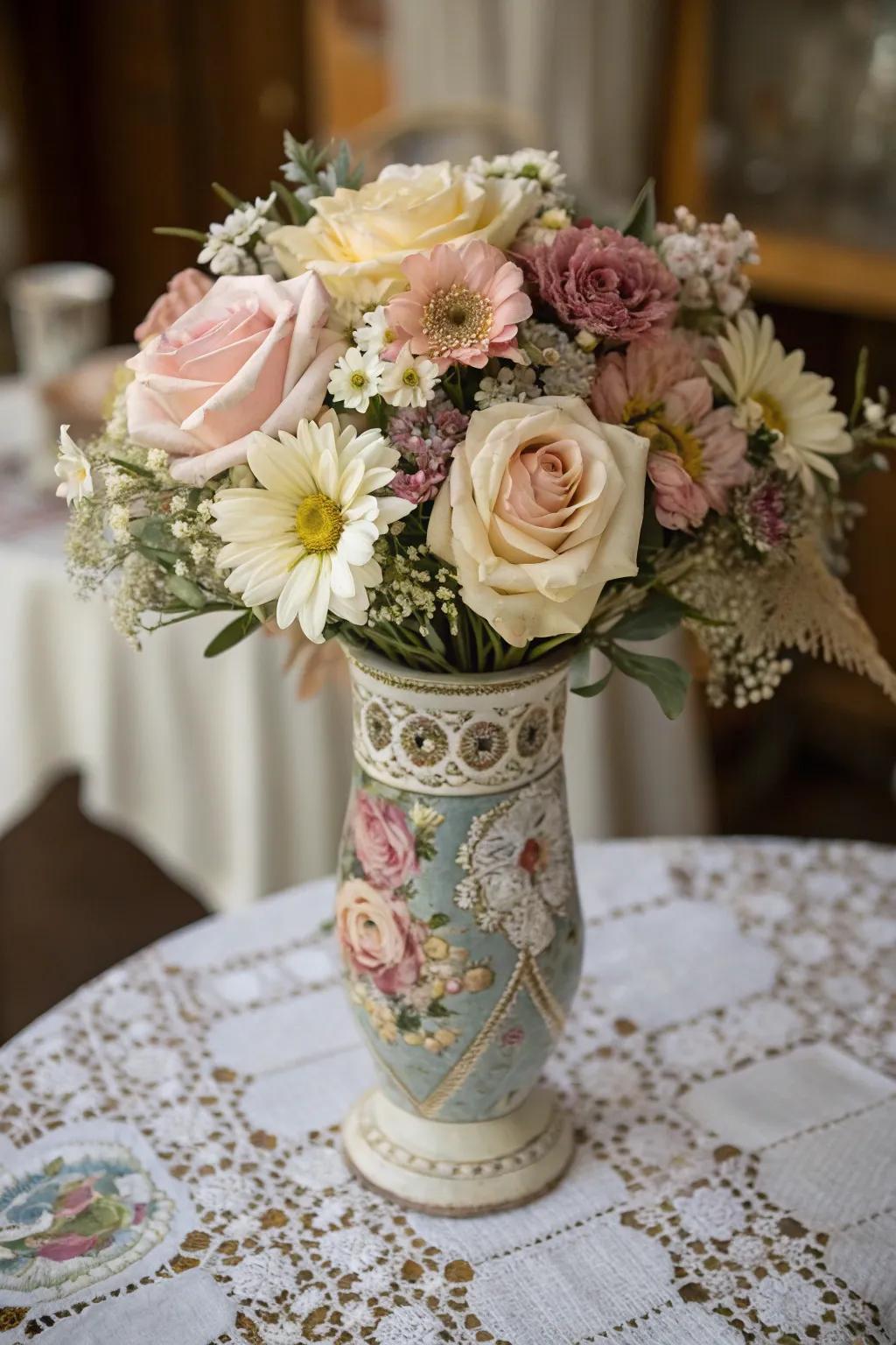 Vintage-inspired bouquet for a touch of nostalgia.