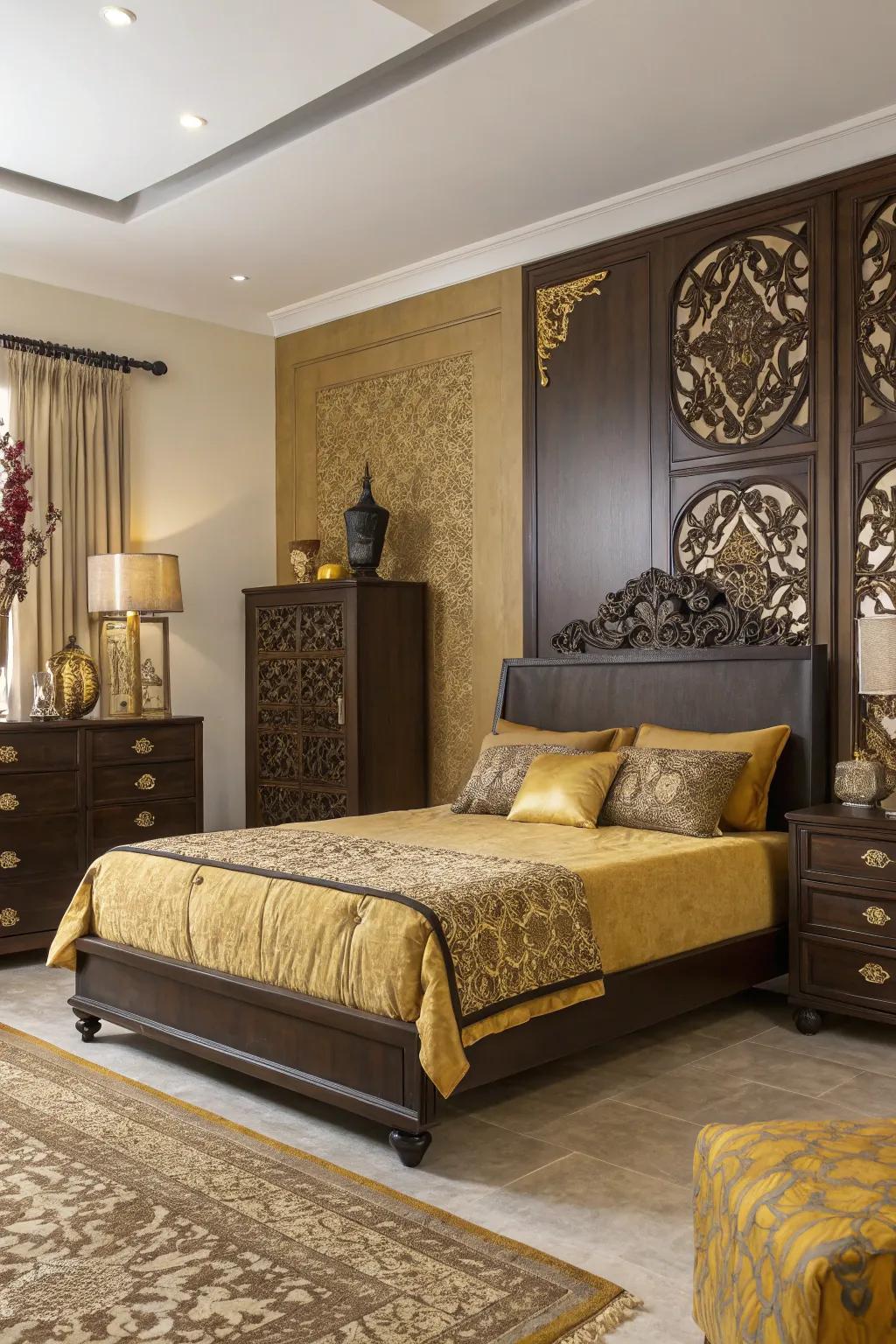 A mix of modern and traditional components creates a timeless charm.