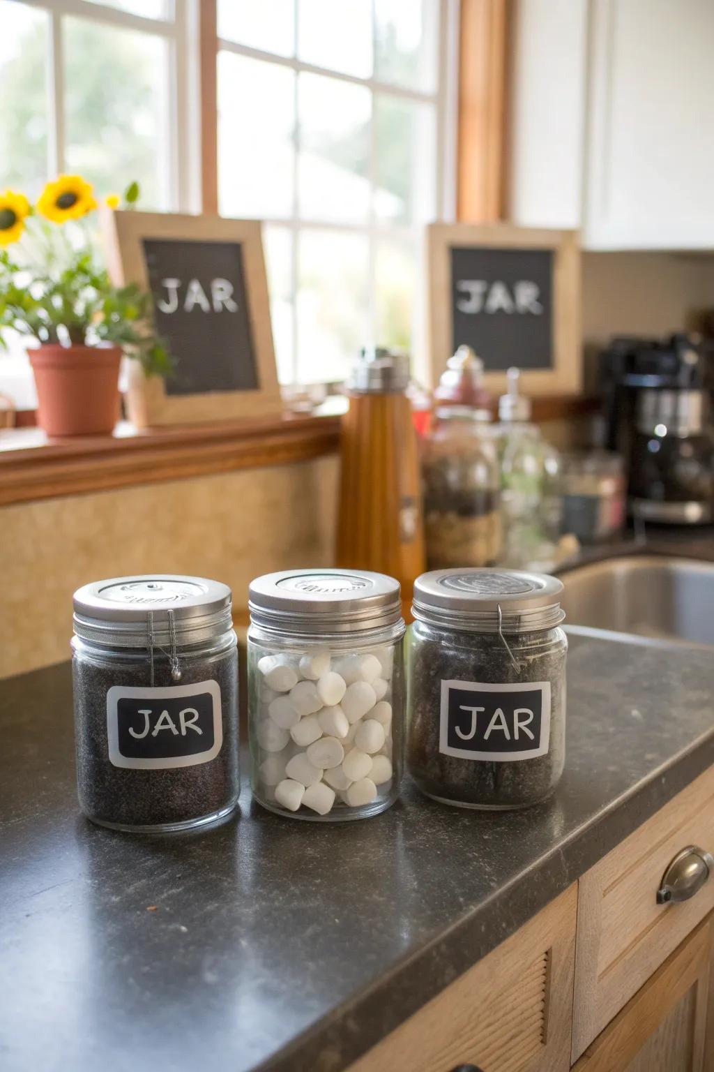 Slate stickers are both useful and imaginative.
