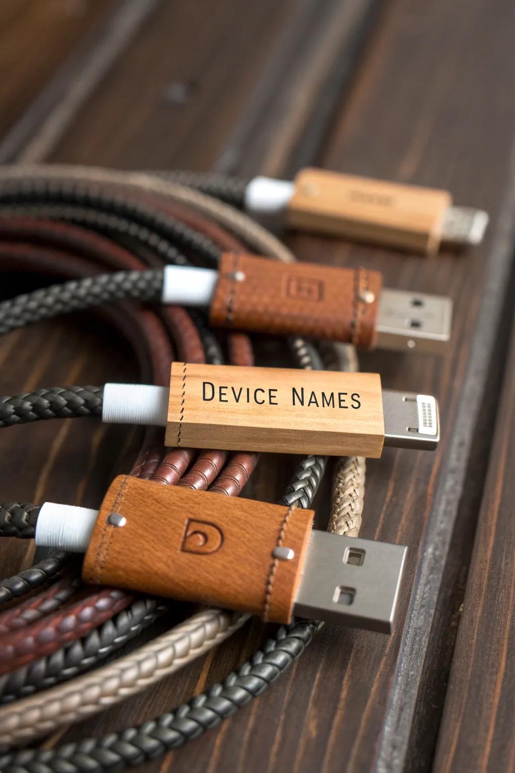 Elevate your workspace with bespoke cable labels&mdash;because organization should reflect your style.