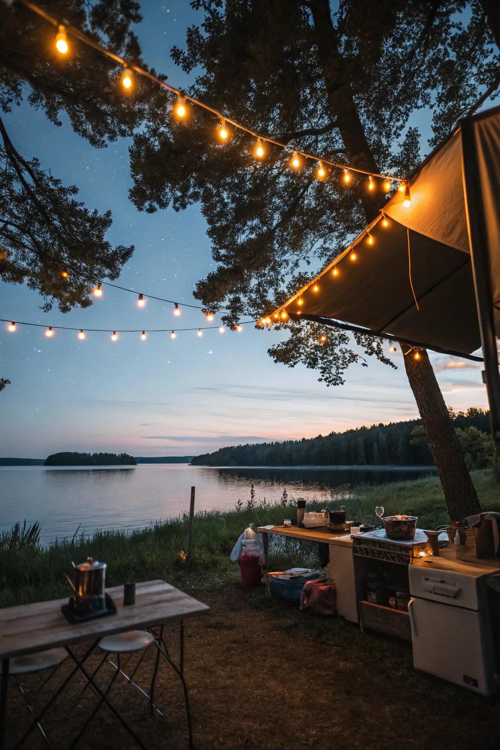 Create a magical atmosphere with soft lighting.