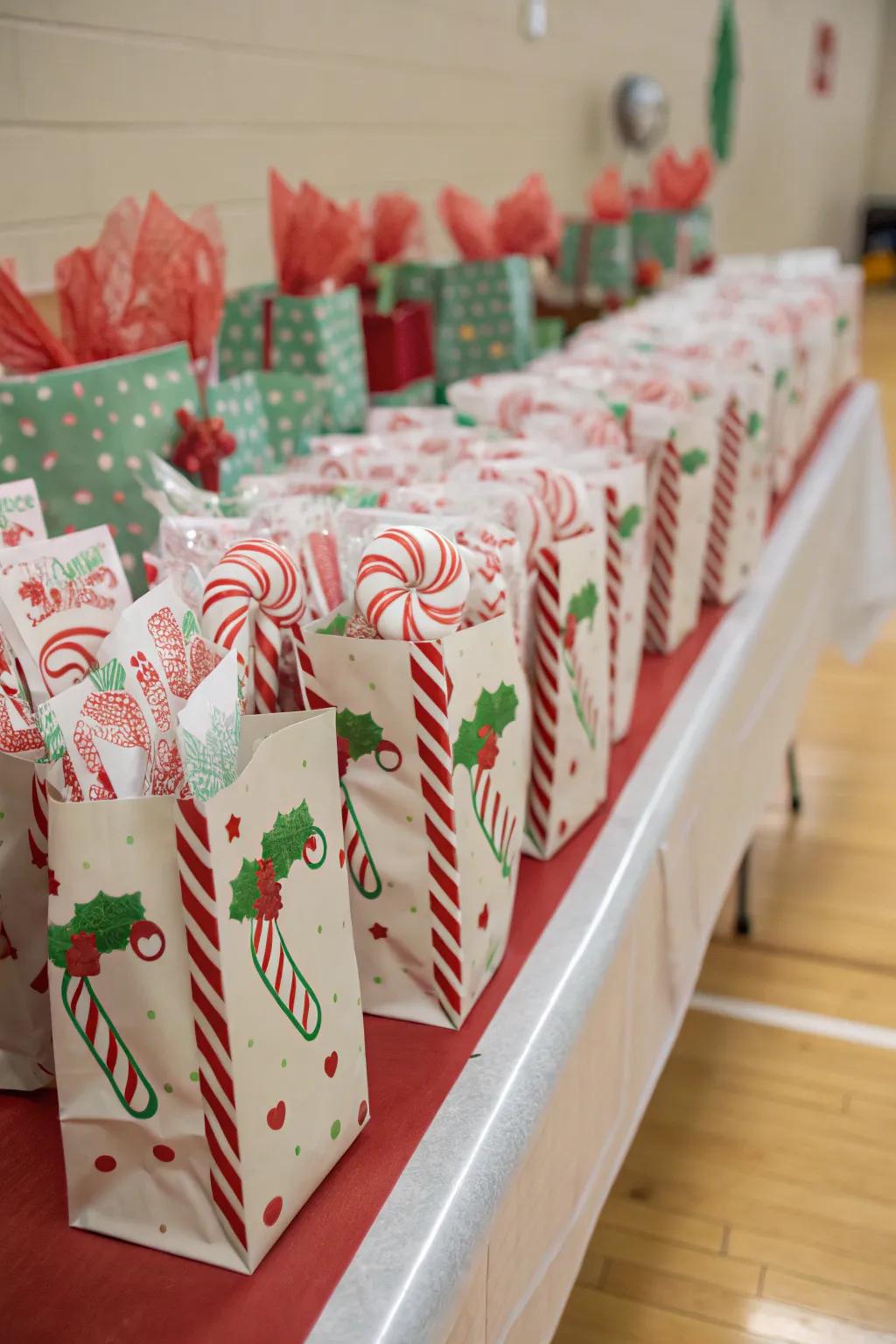 Create a memorable impression with peppermint-themed party favors.