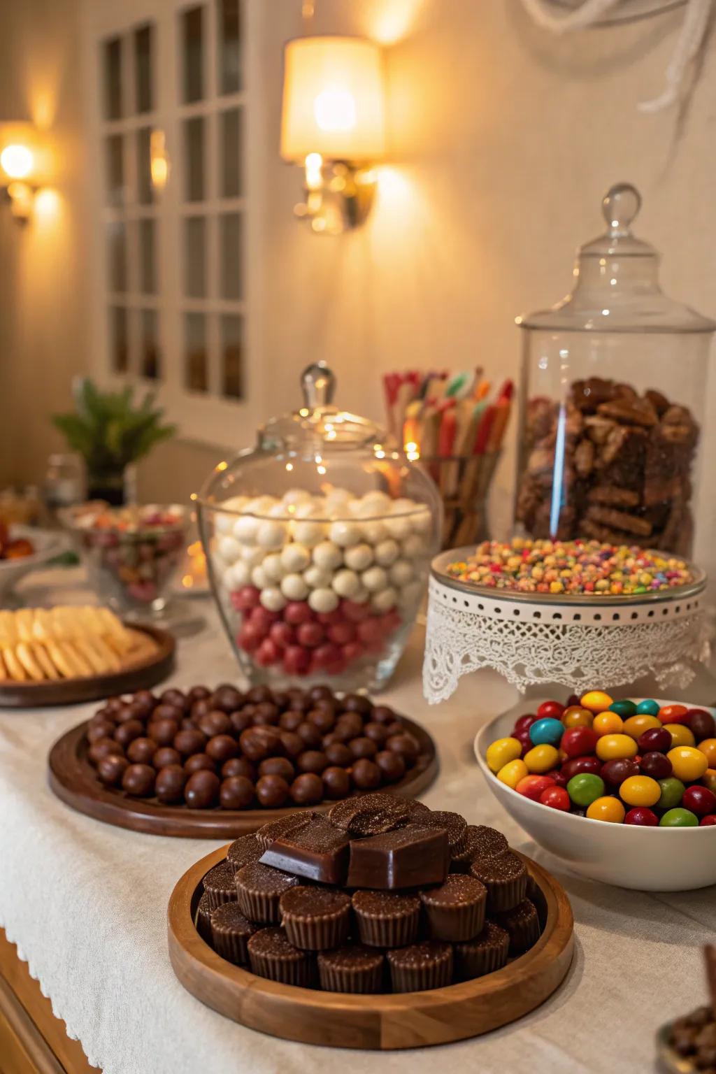 An assortment of sweet textures for a varied taste experience