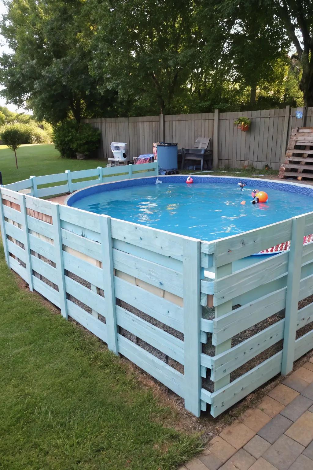 A skid wall offers both privacy and style.
