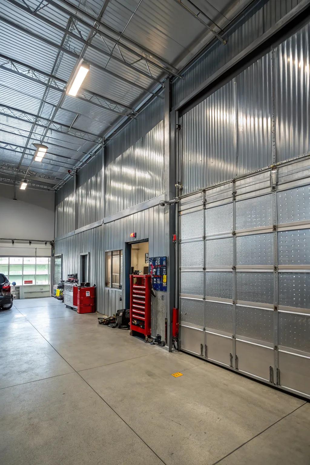 Metal sheets offer durability and style.