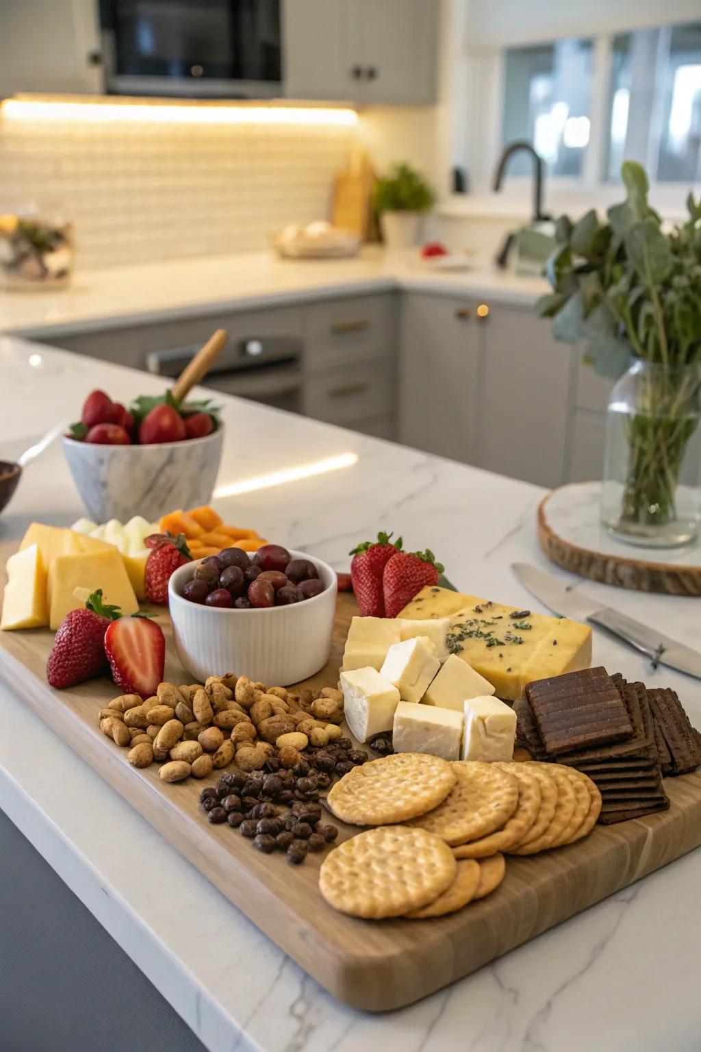 A cheese board with surprising, delightful additions.