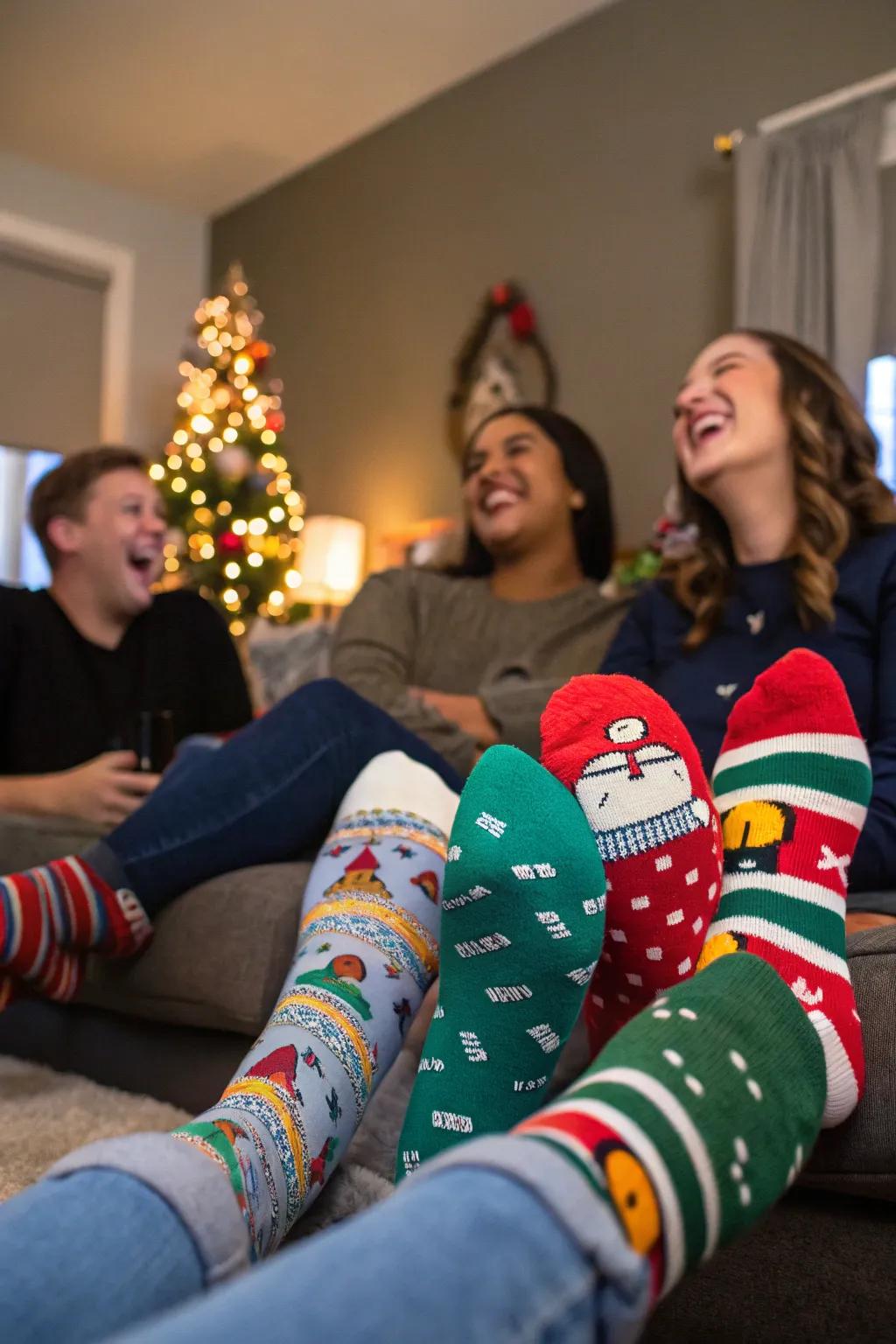 A tacky sock challenge adds humor and joy to your gathering.