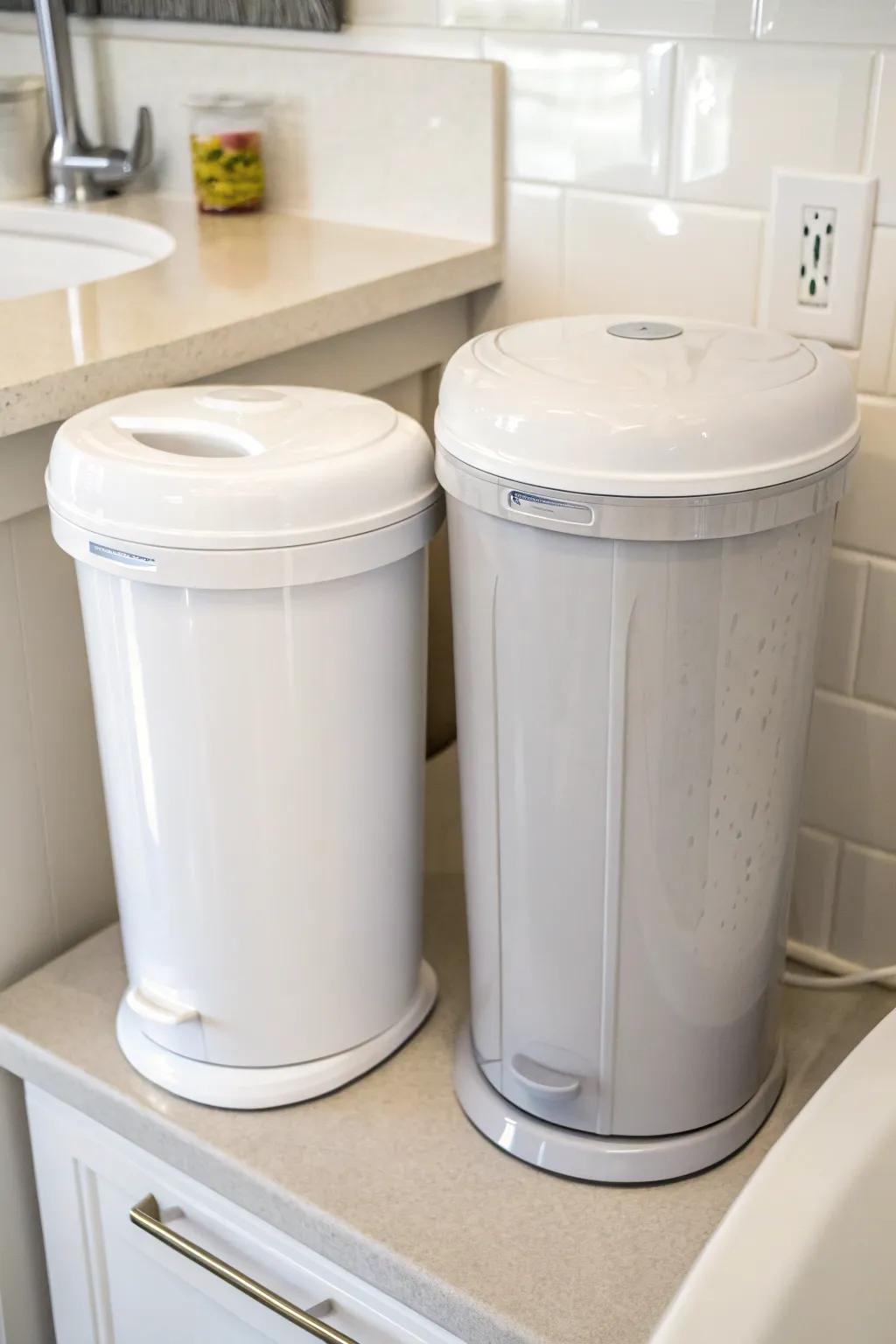 Combining wet and dry pails offers a versatile solution for managing different diaper components.