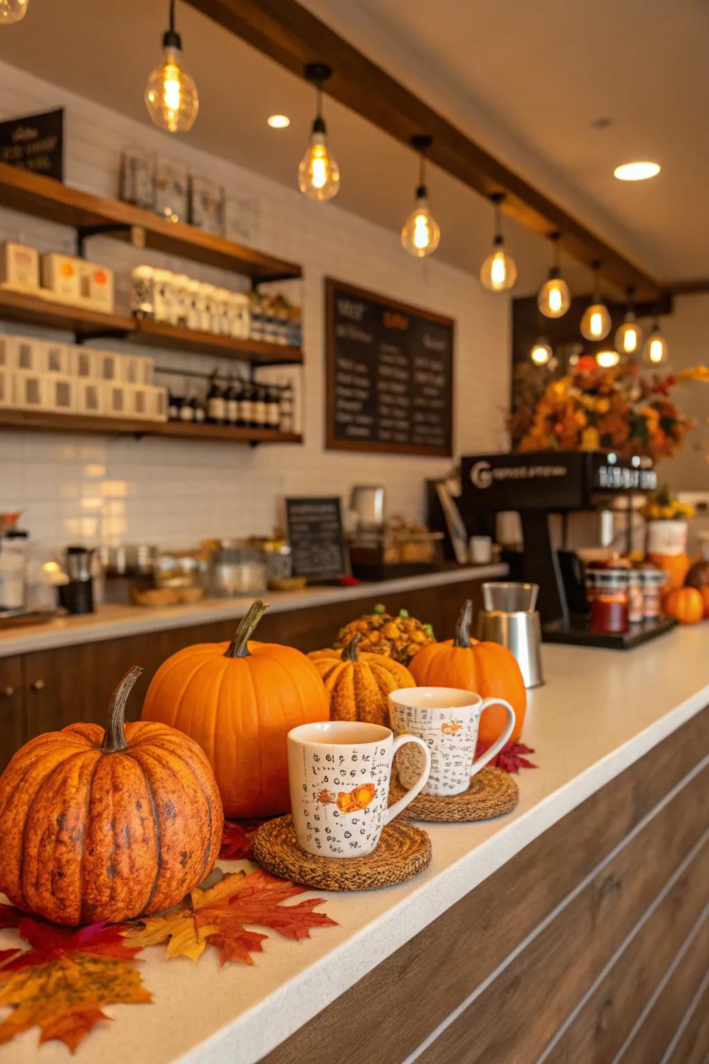 Seasonal decorations provide a refreshing accent.