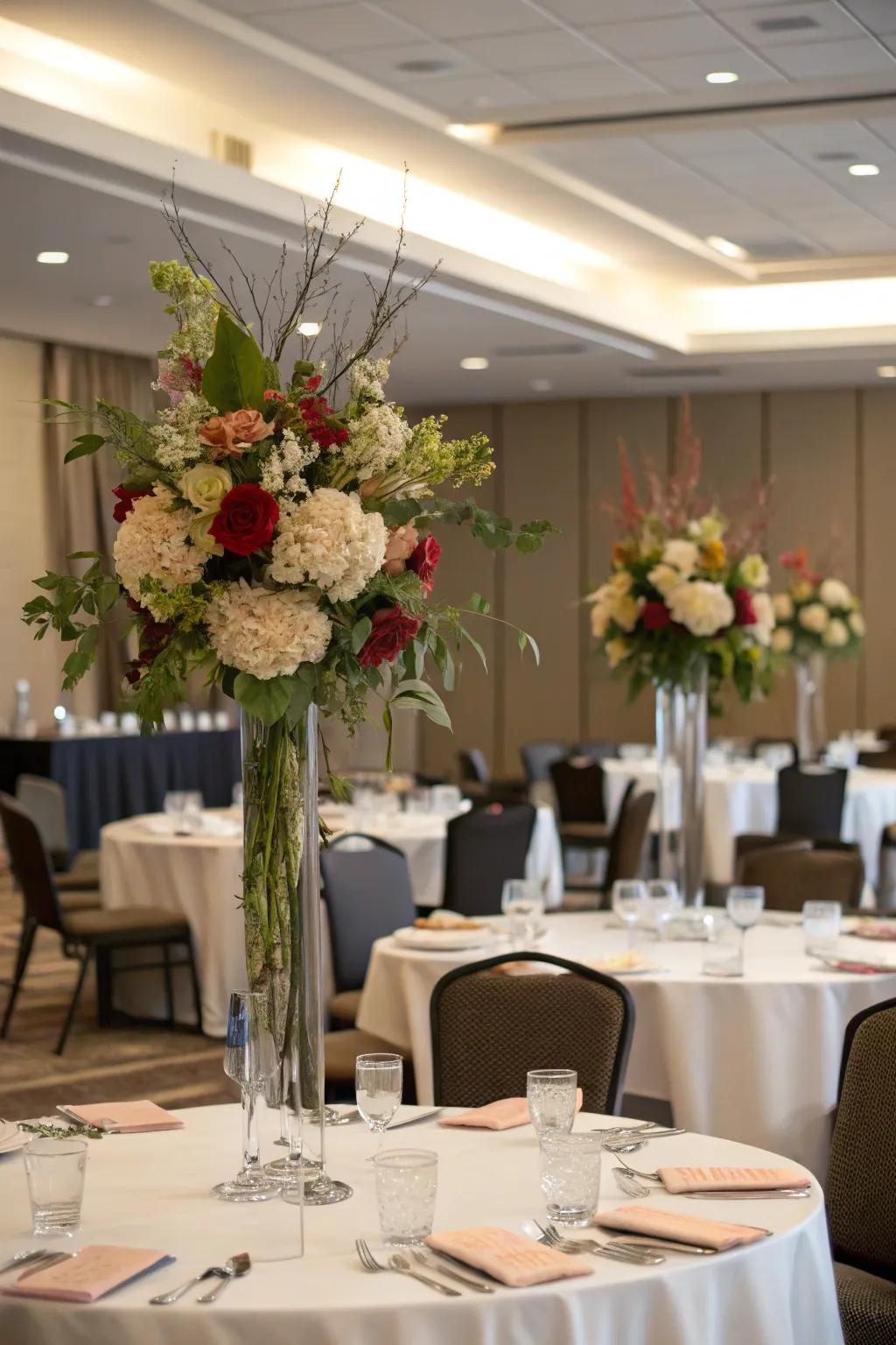 Introduce a natural touch with floral arrangements