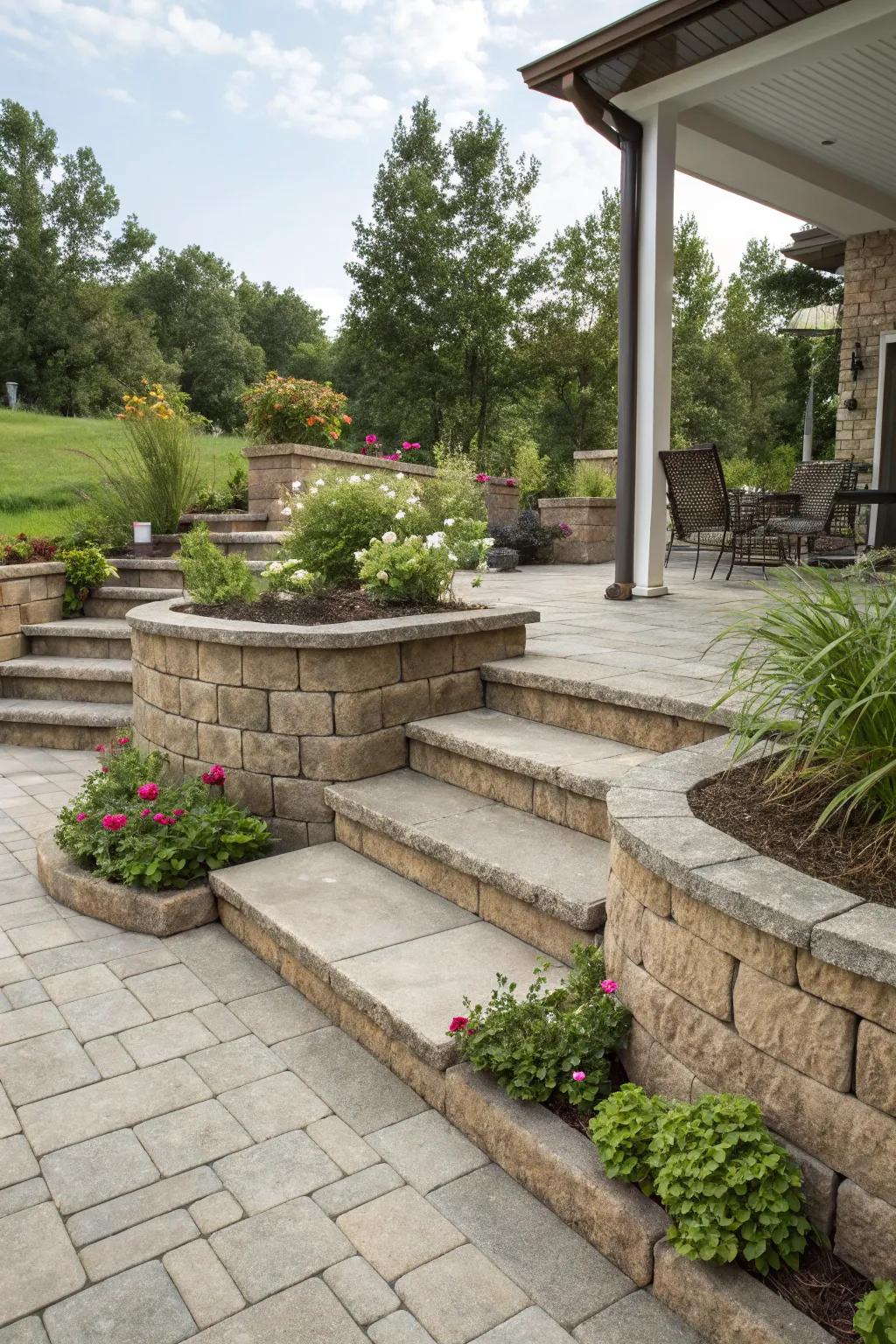 Incorporate tiers for visual interest.