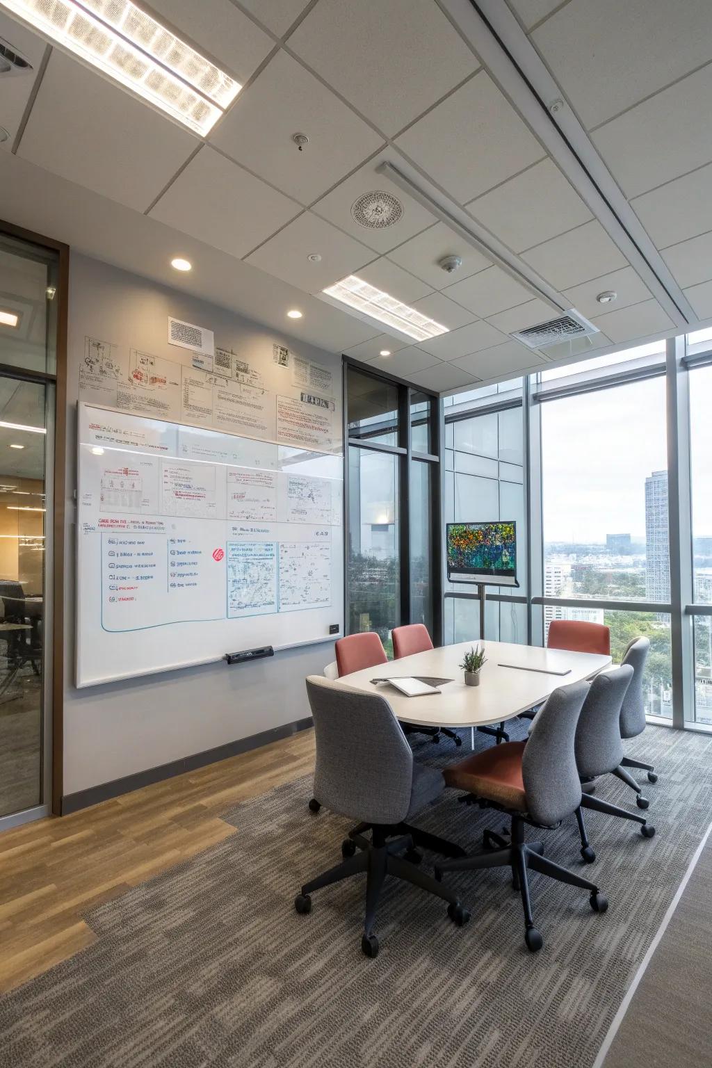 Digital whiteboards are ideal for engaging meetings.