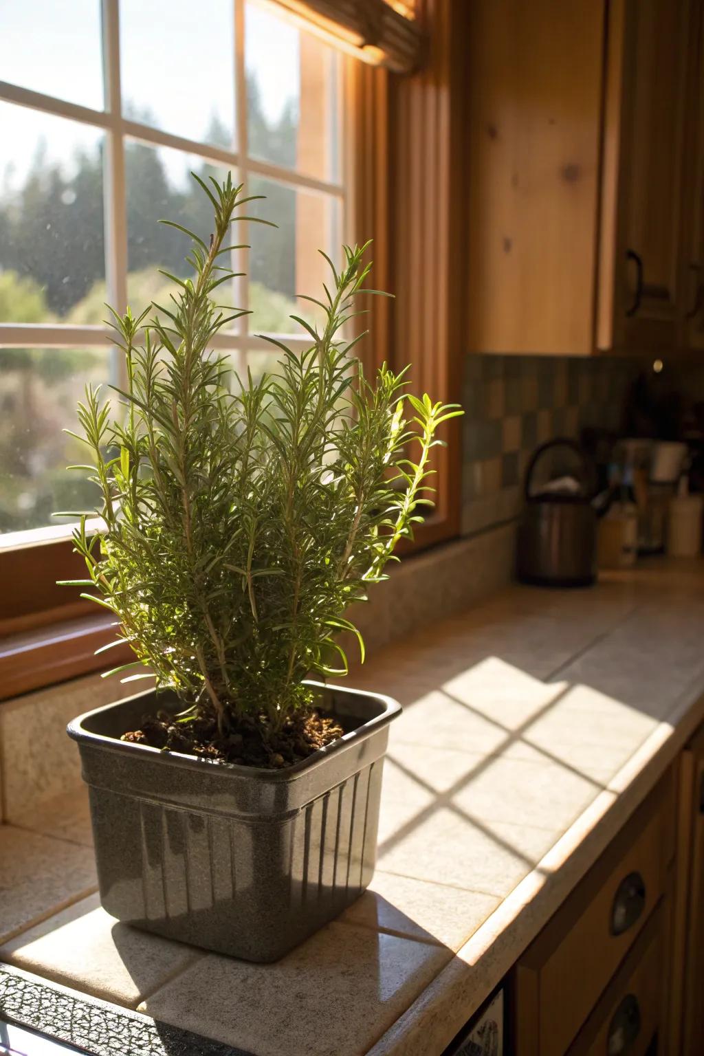 Rosemary offering both beauty and practical use.