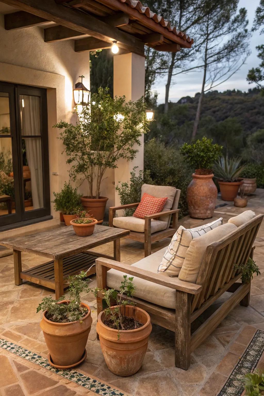 Earthy hues create a natural and appealing atmosphere.
