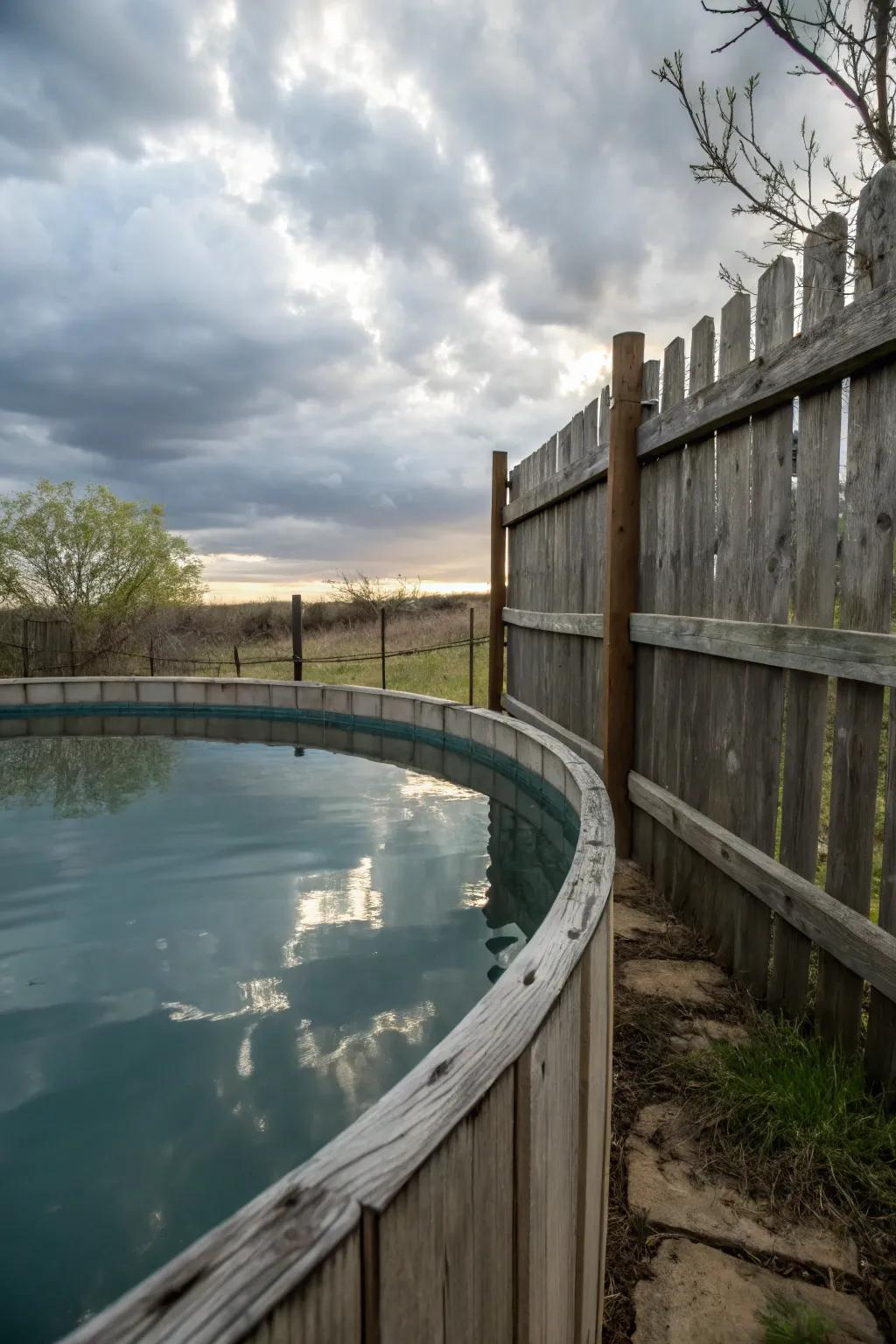 Appreciate seclusion using a stylish privacy barrier encircling your pool.