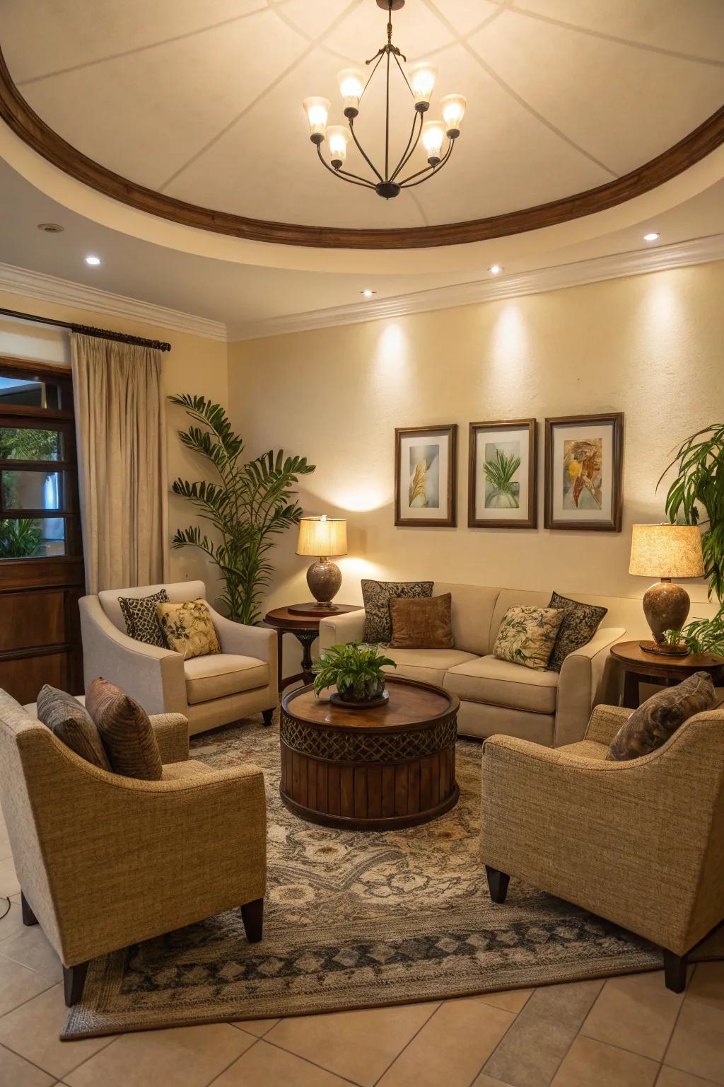 A comfortable placement encourages coziness and interaction within your living space.