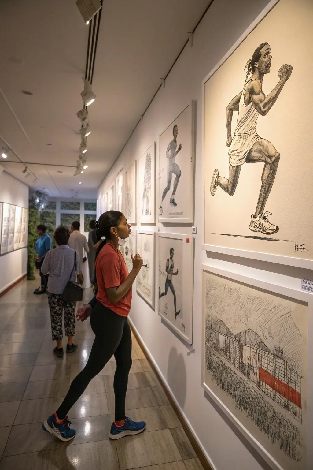 Artistic sketches of runners add refinement and creativity to your decor.