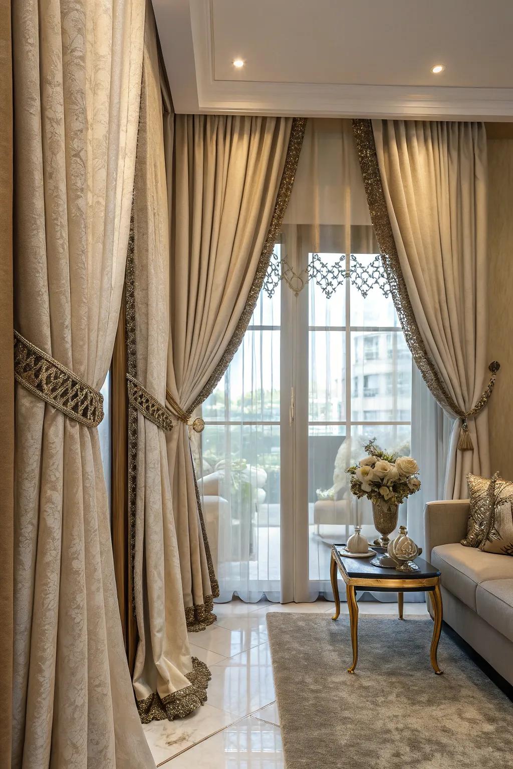 Hold-backs contribute design and function to your drapes.