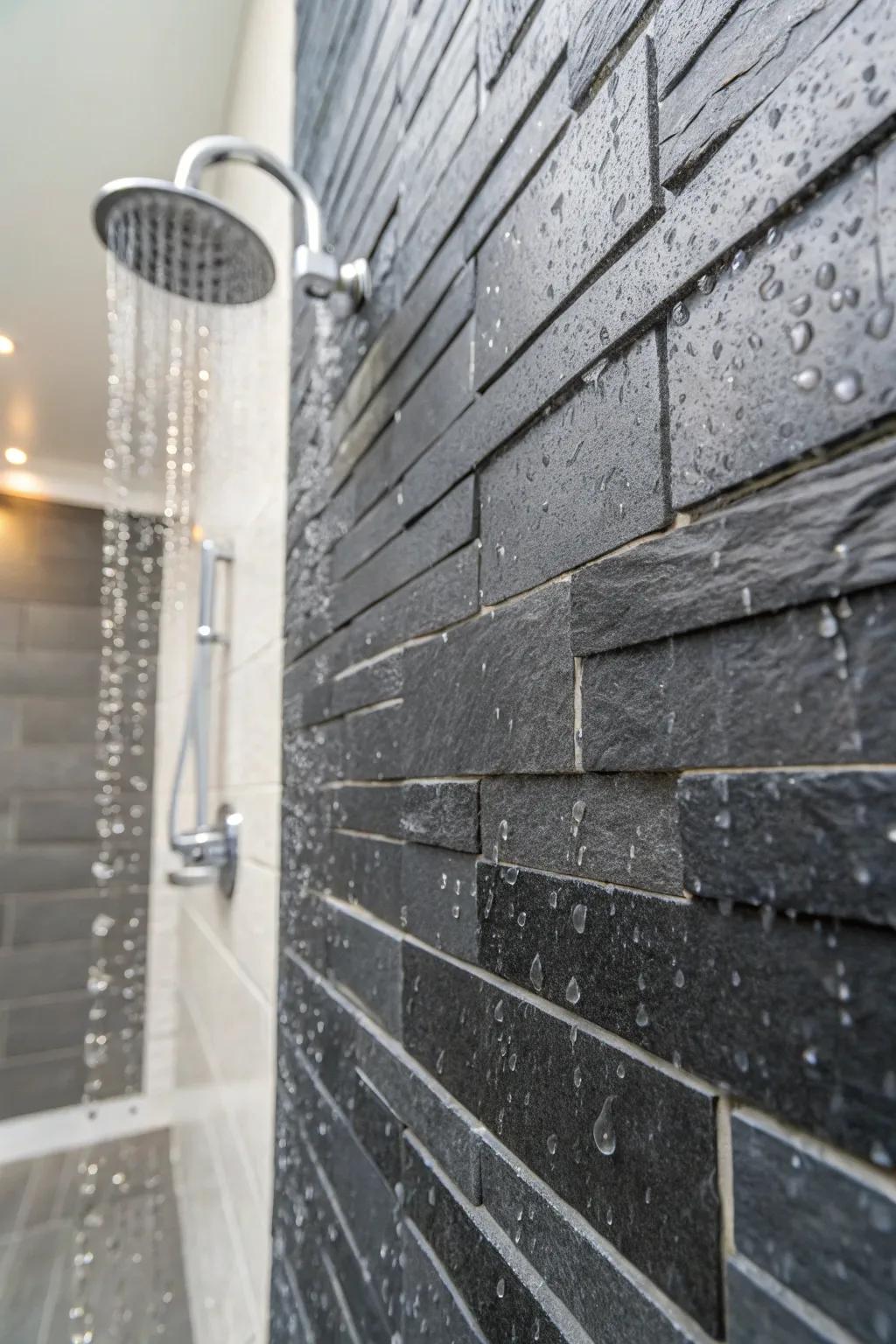 Vertical stacking of tiles creates an illusion of added height.
