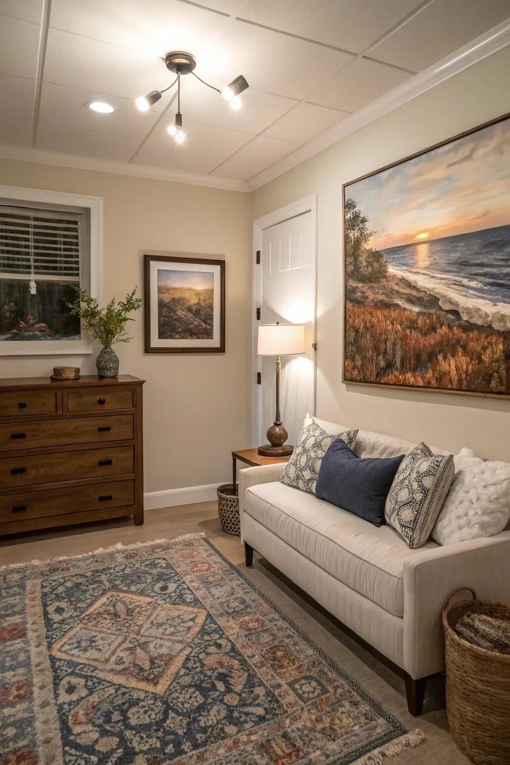 Art enriches personality and style without using floor area.