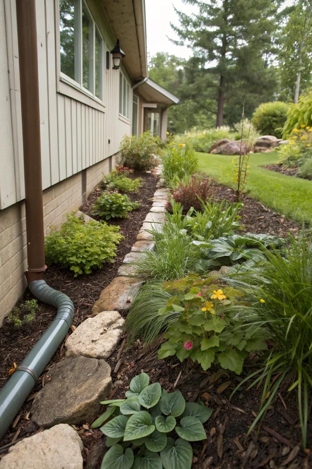 Integrate natural landscaping for a seamless garden look.