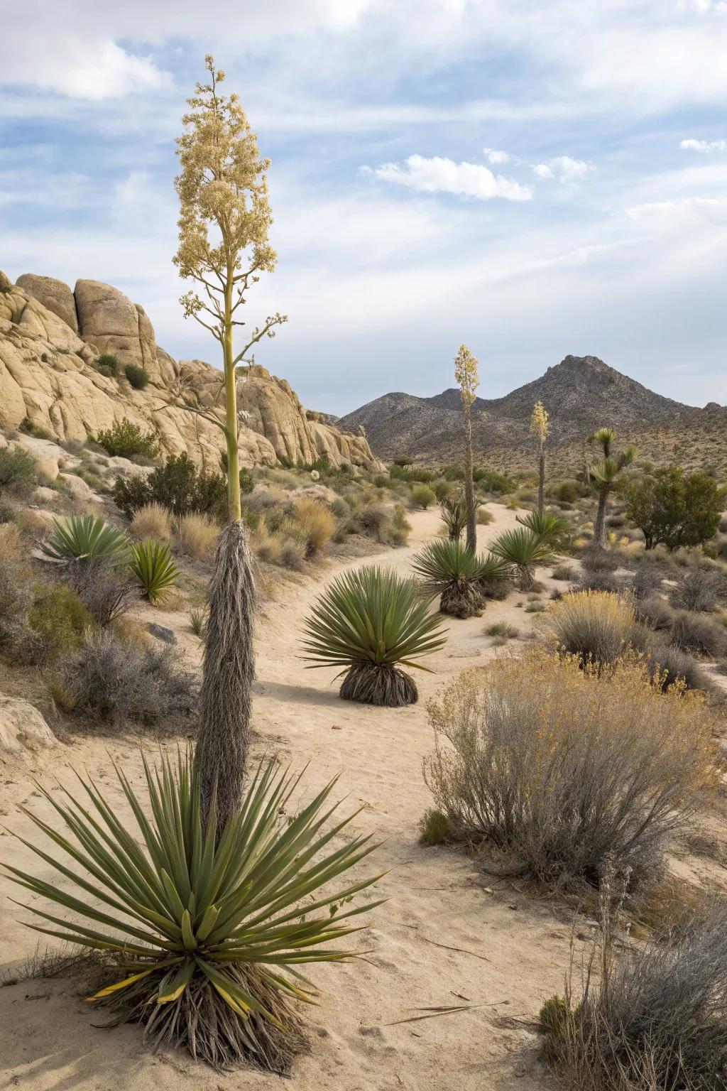 Flourishing native plants that elevate the inherent splendor of the desert landscape.