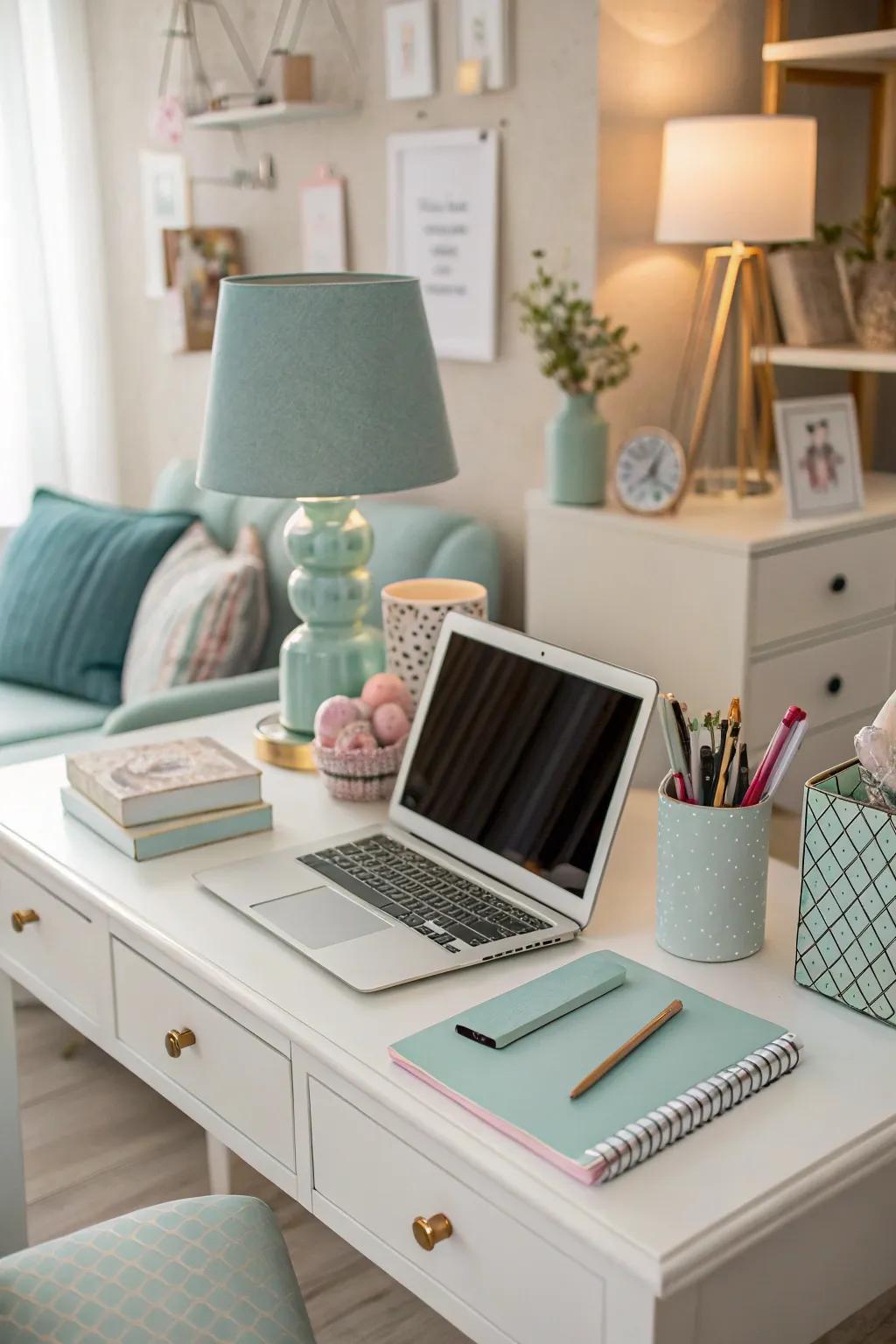 Color coordination provides visual appeal and harmony to your workspace.