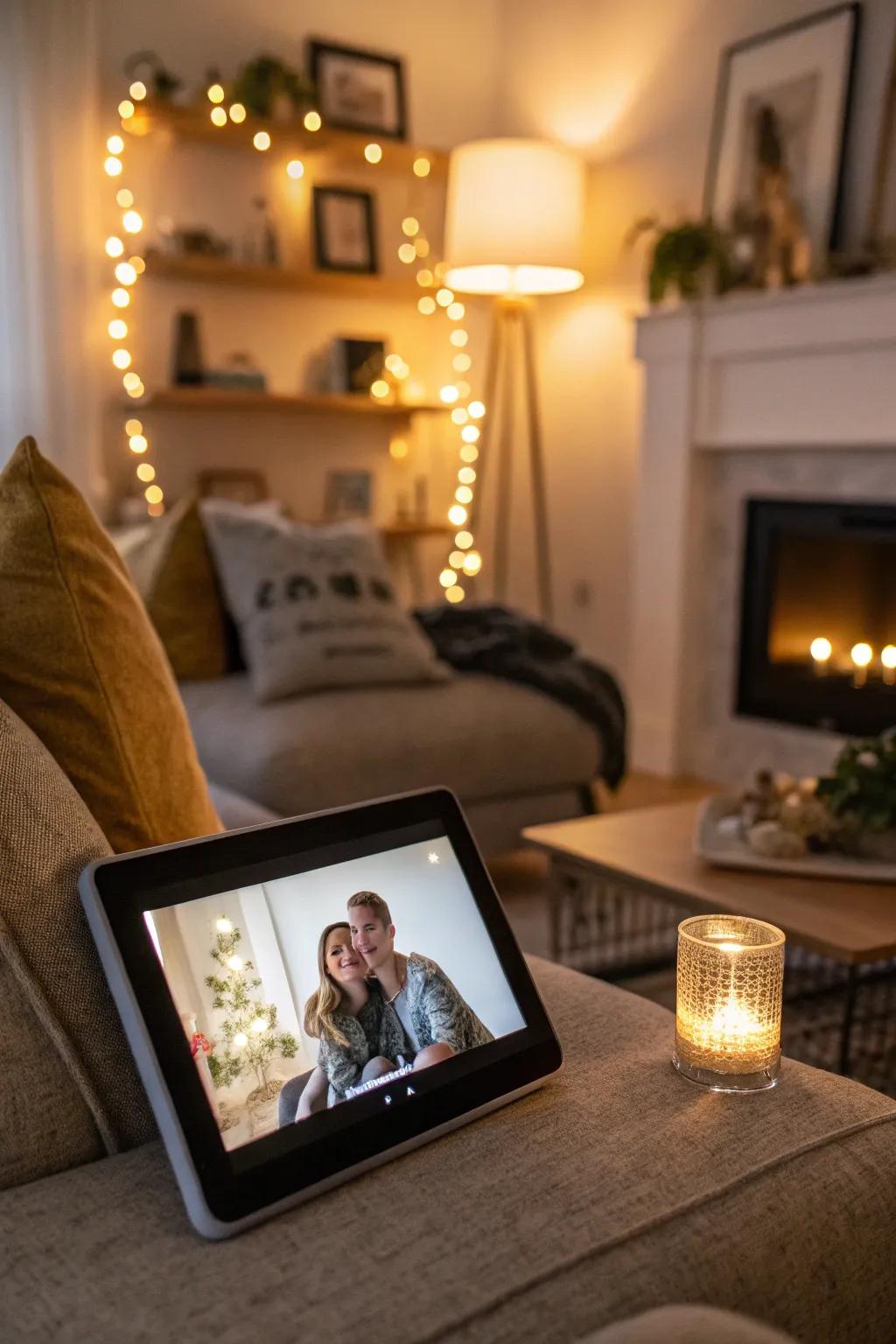 Ambient lighting perfectly complements digital displays.