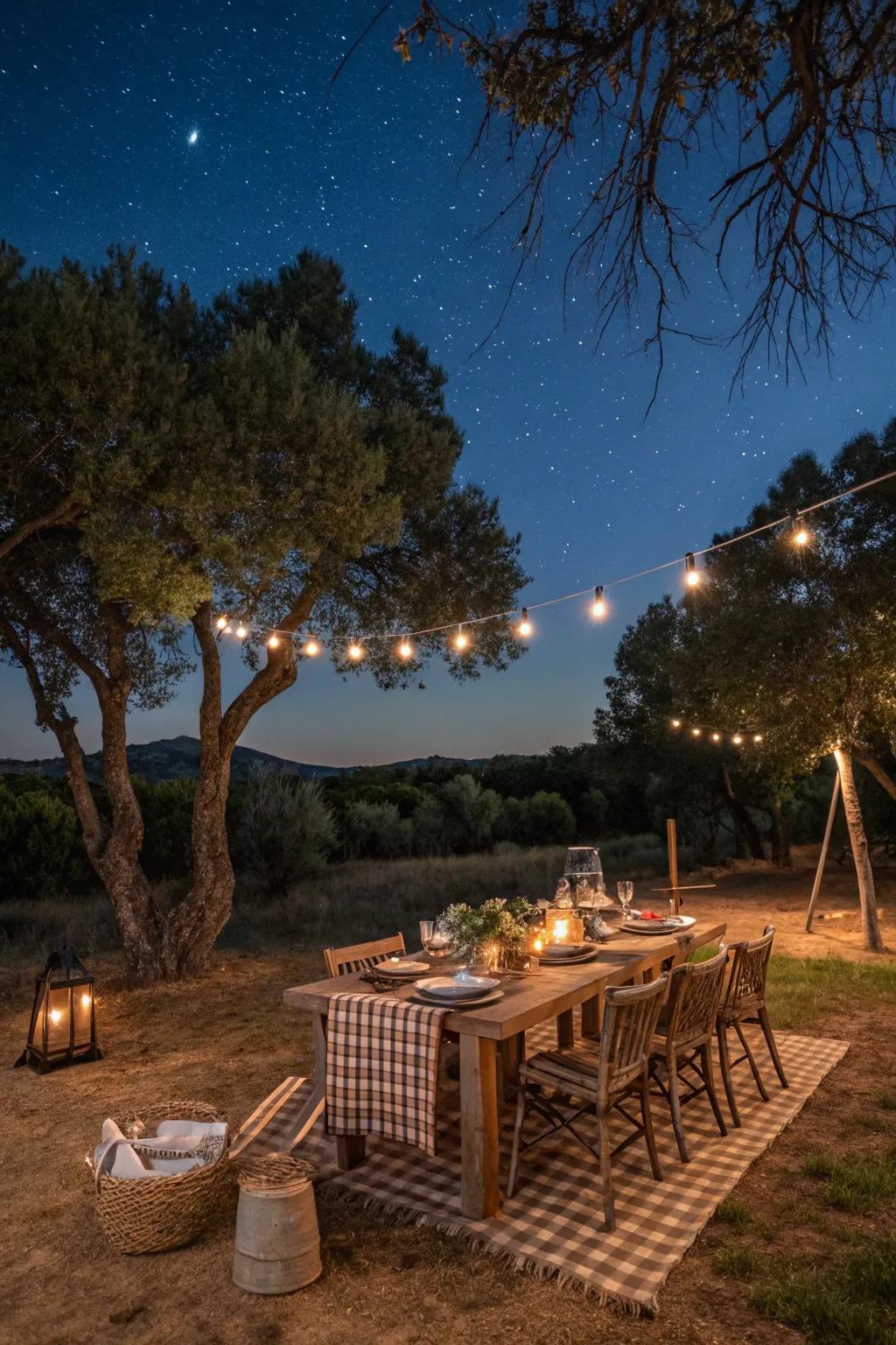 Feel the magic of eating in a captivating wood.