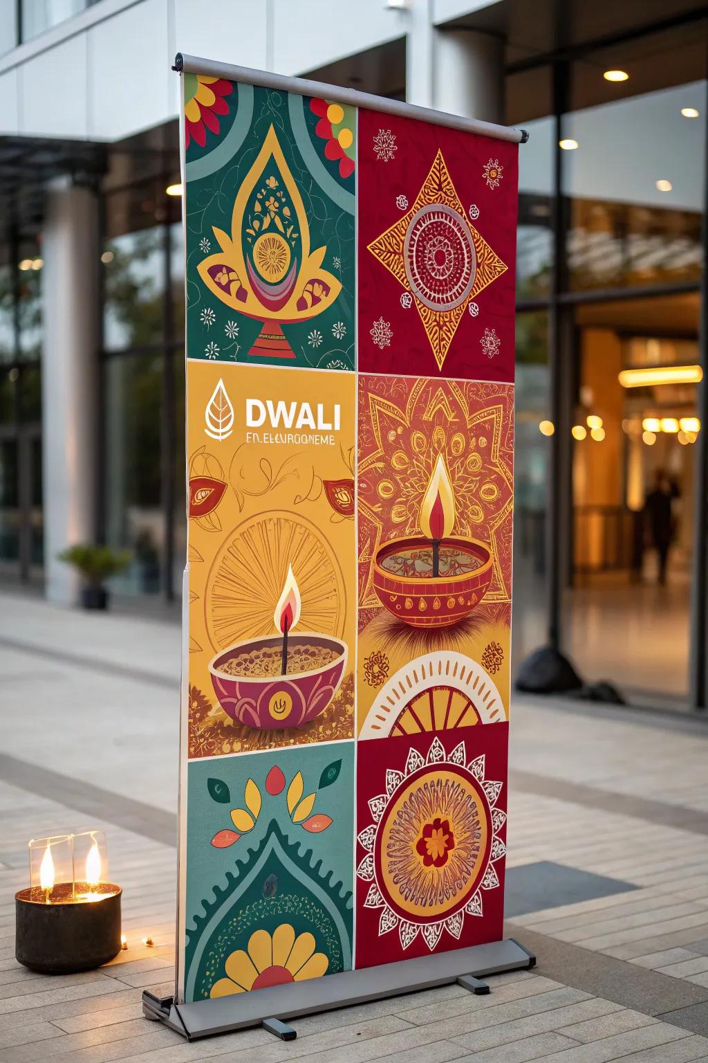 A diverse collection Diwali poster mixing tradition and modernity.