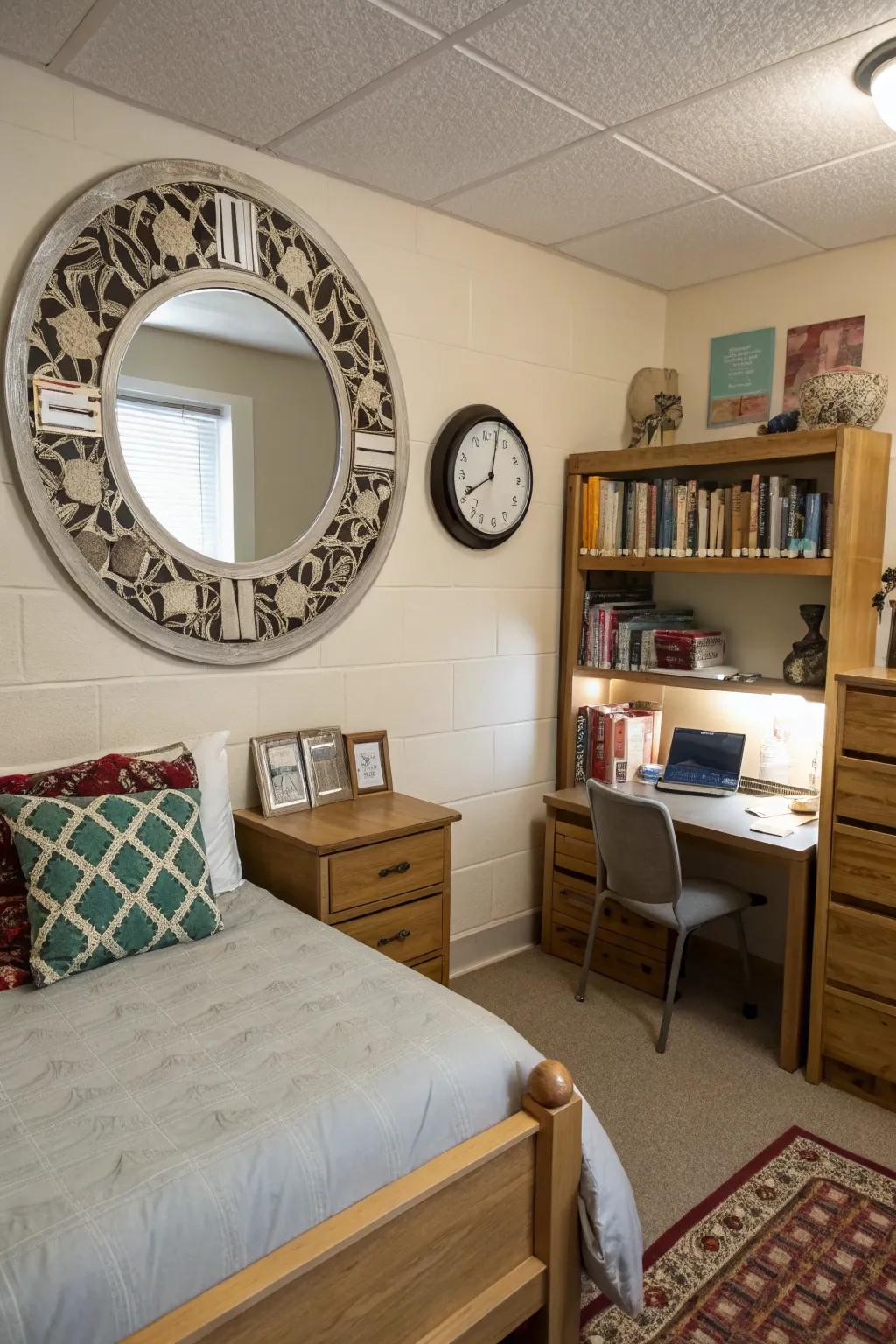 Statement pieces add personality to your dorm.