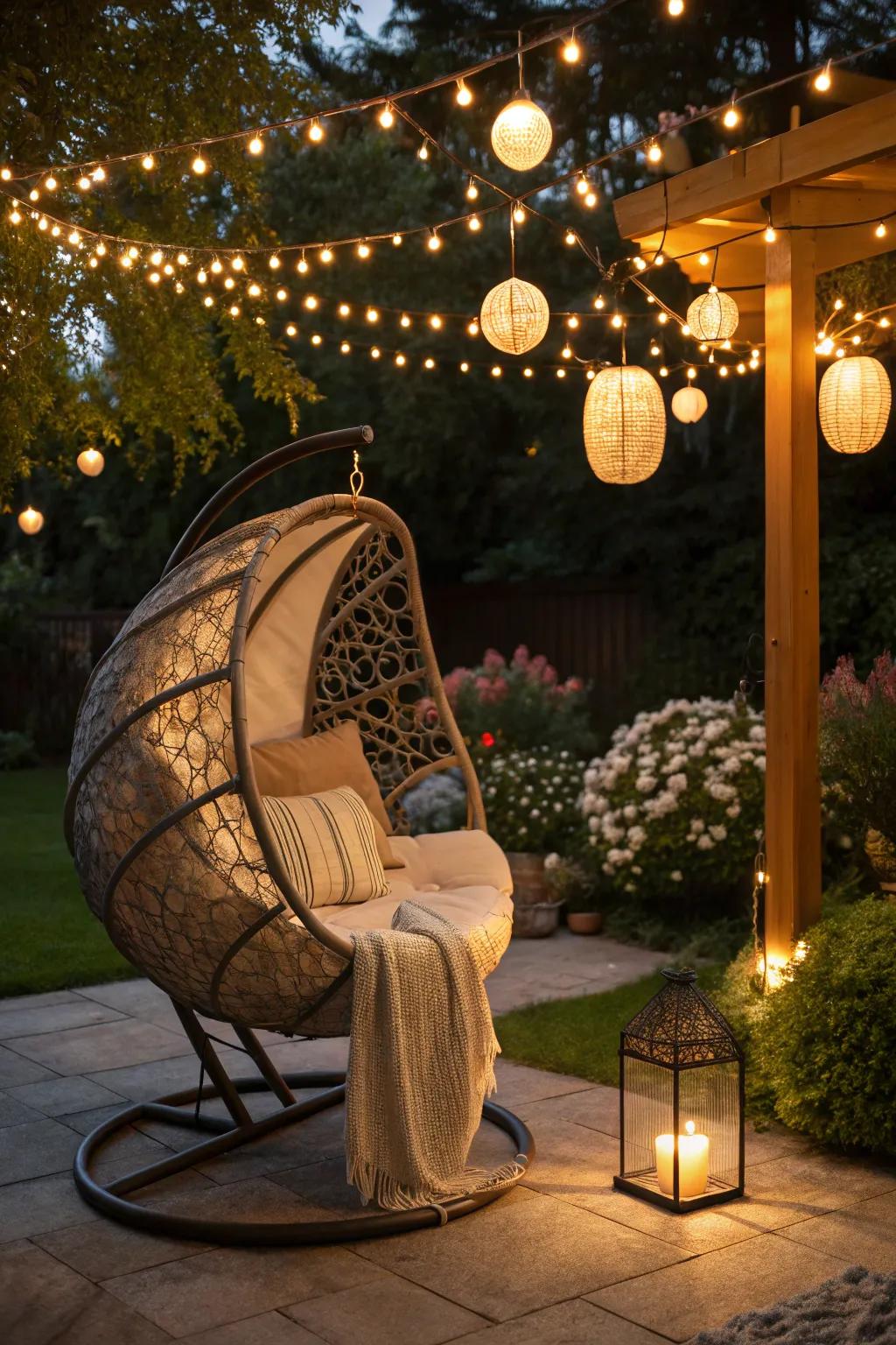 Illuminate your nights with inviting lighting.