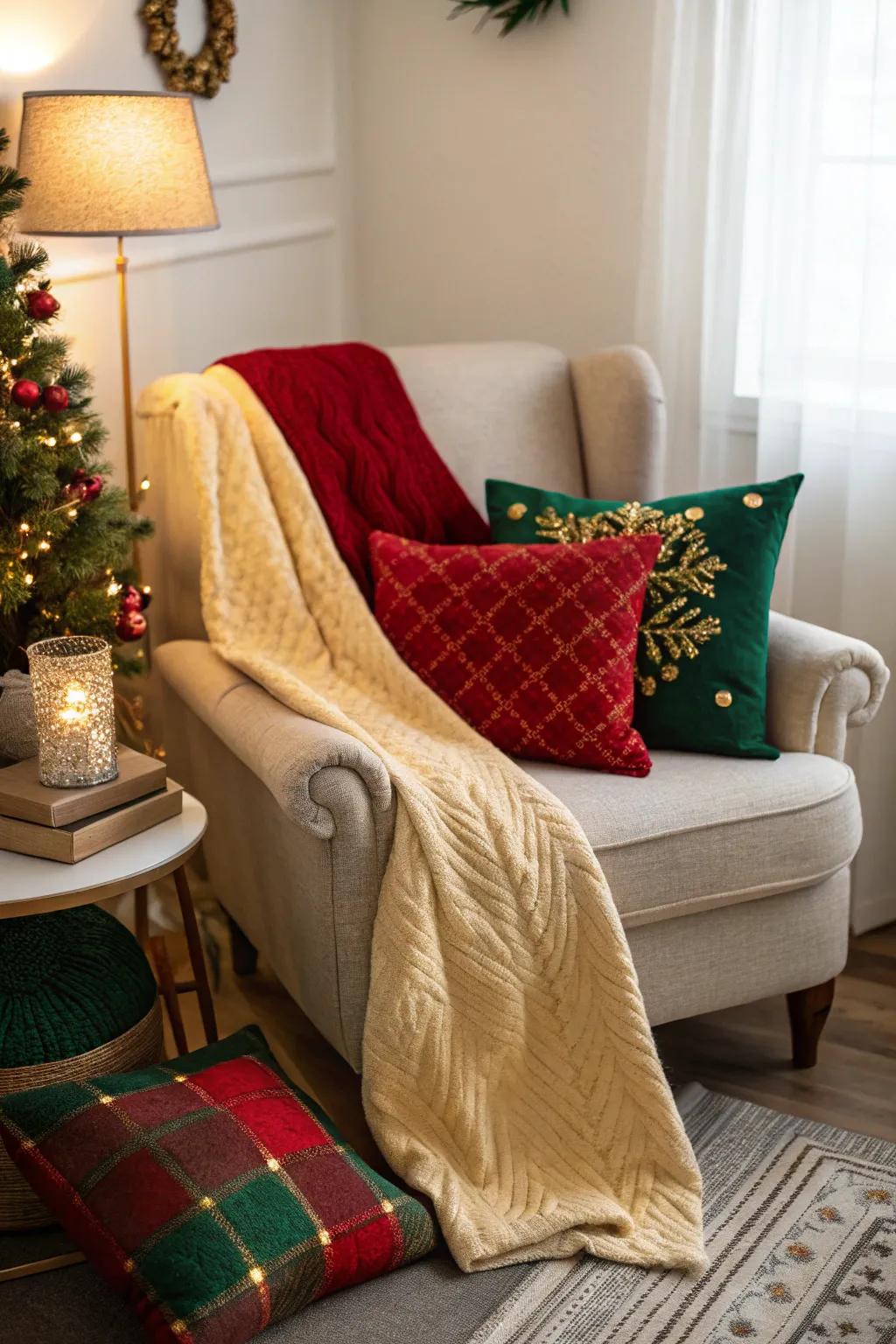 Establish a serene environment with a relaxing corner.