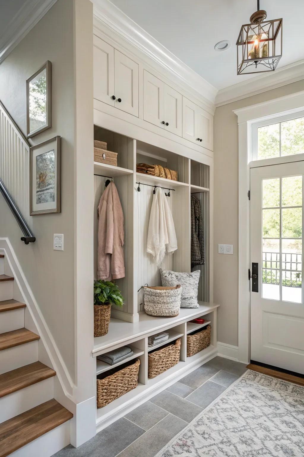 Neutral colors amplify brightness and openness.