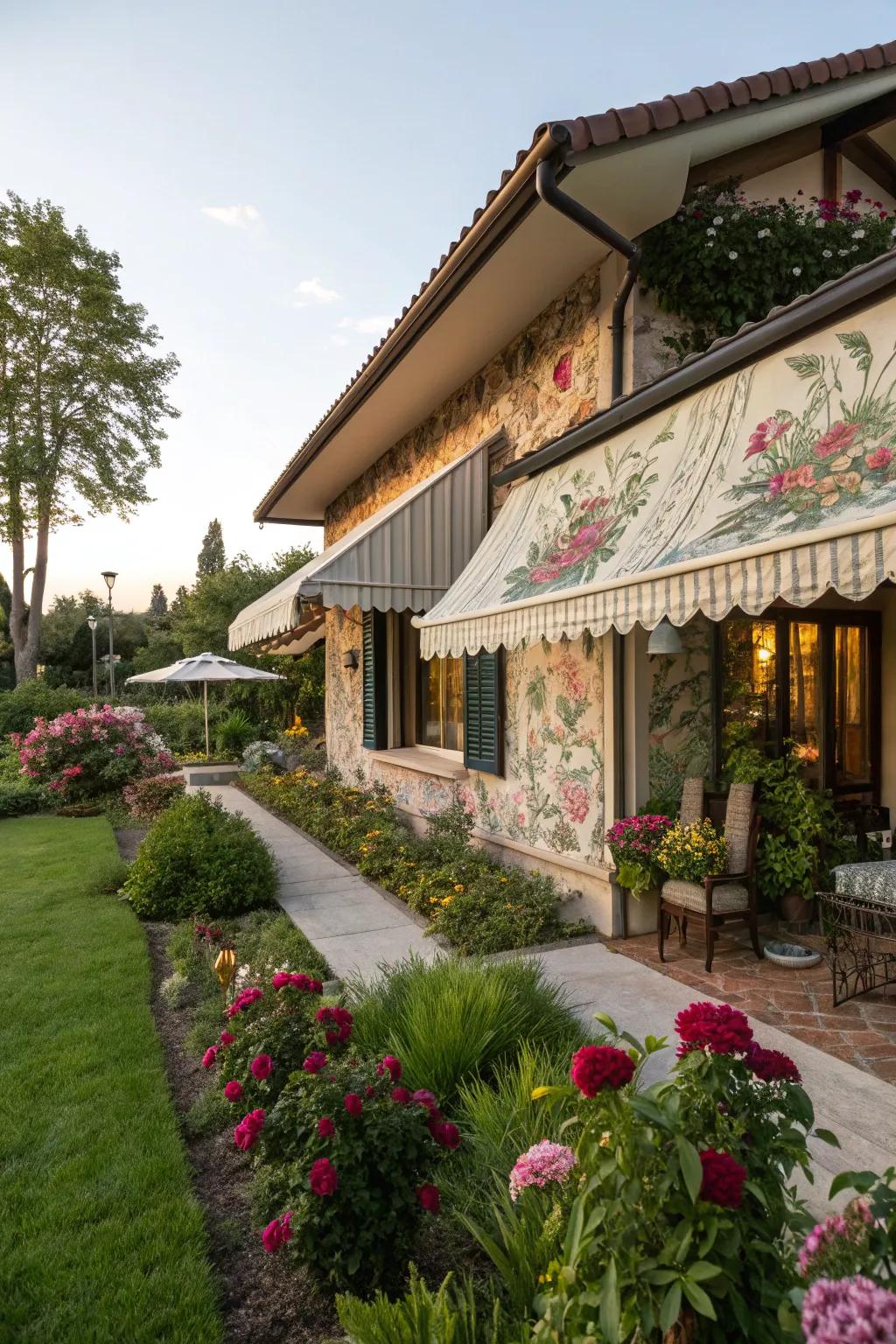 Botanical print shades add a touch of nature to your residence.