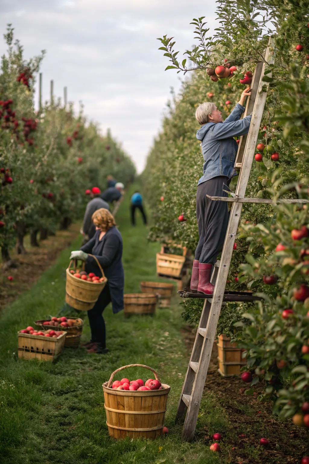 An enjoyable day spent fruit gathering at an area orchard.