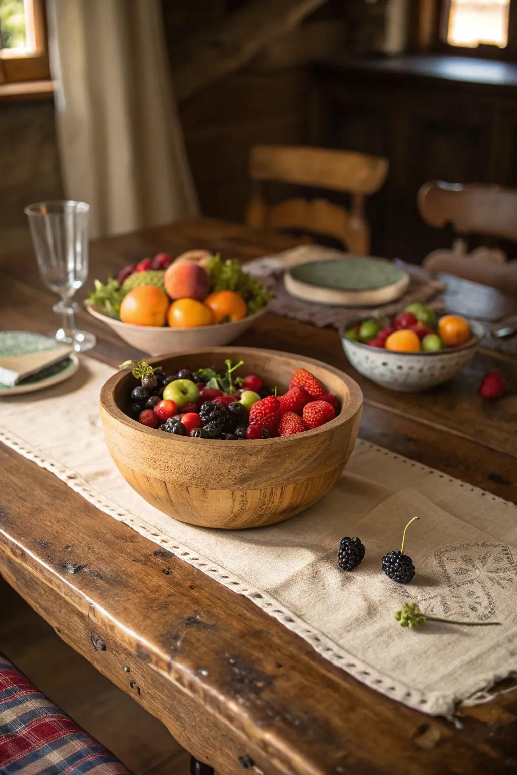 Simple centerpieces can create a great impact.