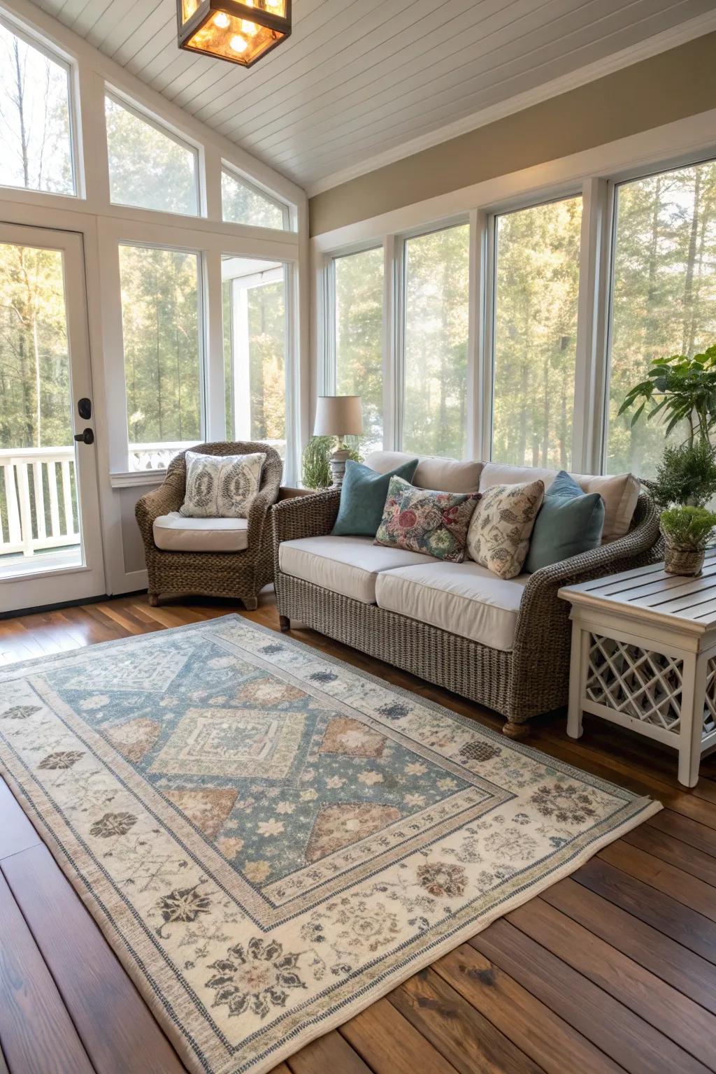 Layered coverings add texture and color, enhancing any surface choice.