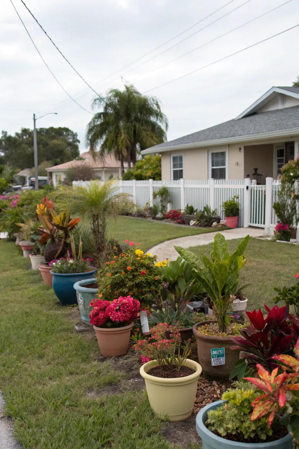 Pots offer versatility and charm.