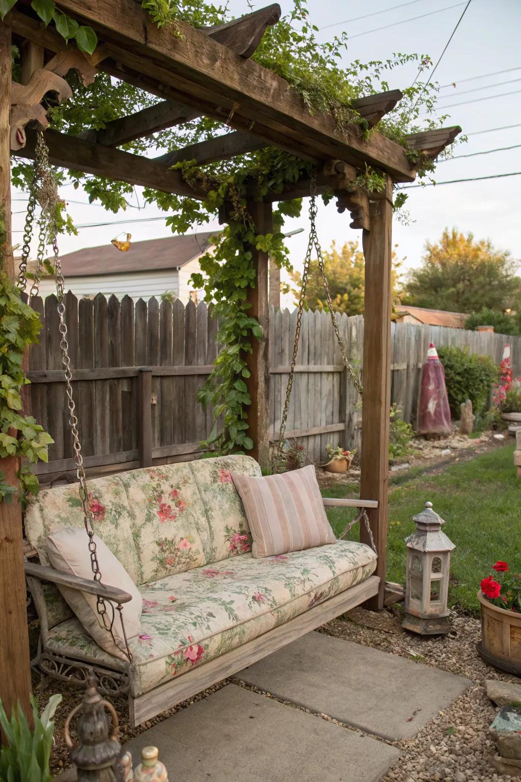 Incorporate old-world charm using repurposed items.