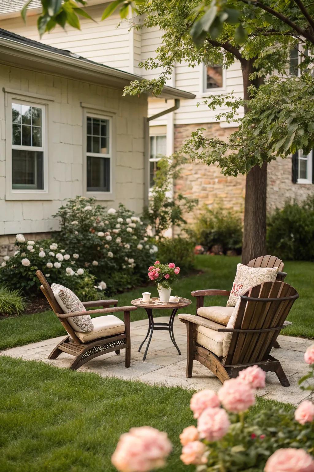 A cozy seating area encourages relaxation and conversation.