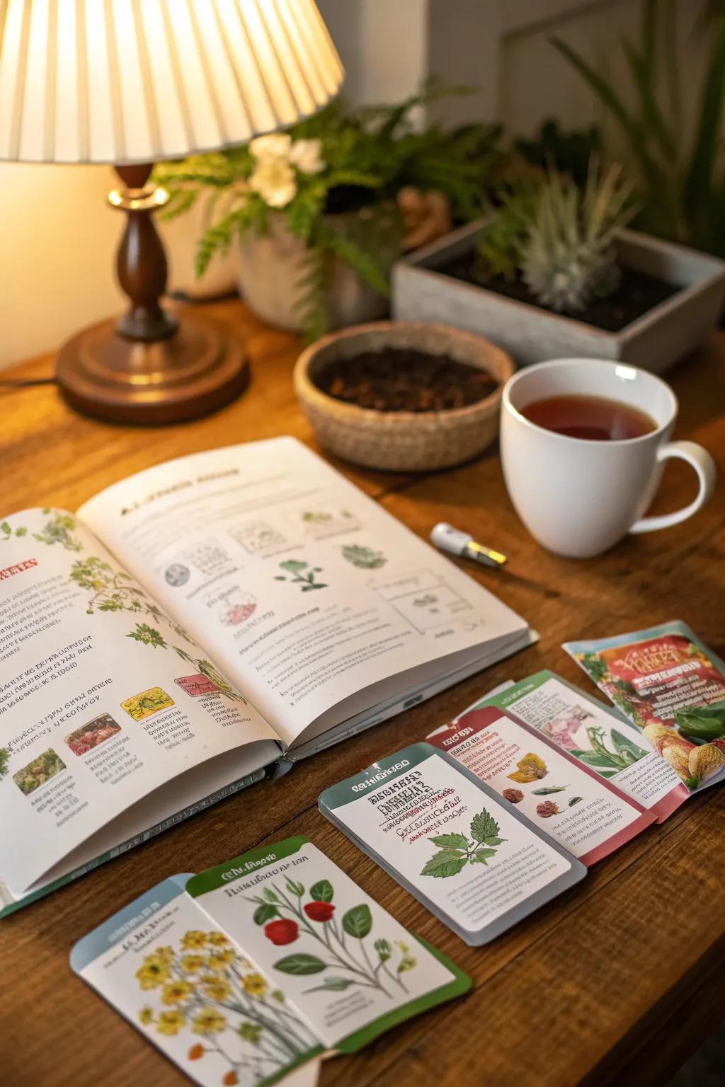 Find lots of gardening ideas in a guide book.