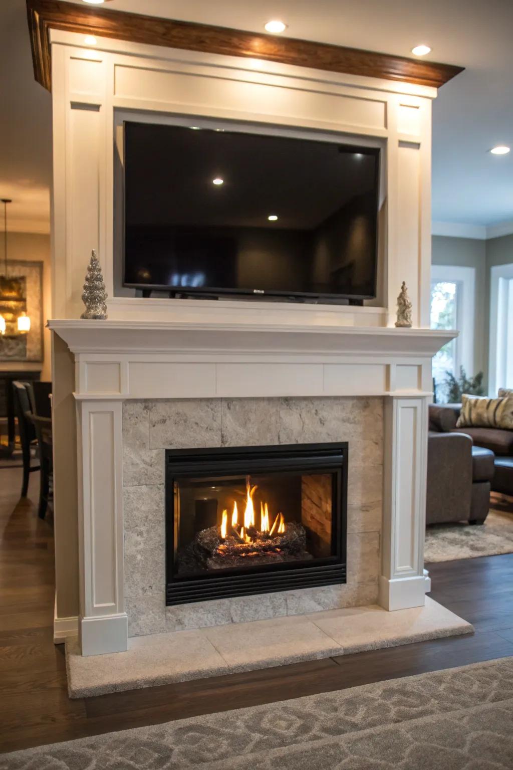 Mixing technological innovation with the coziness of a fireplace.