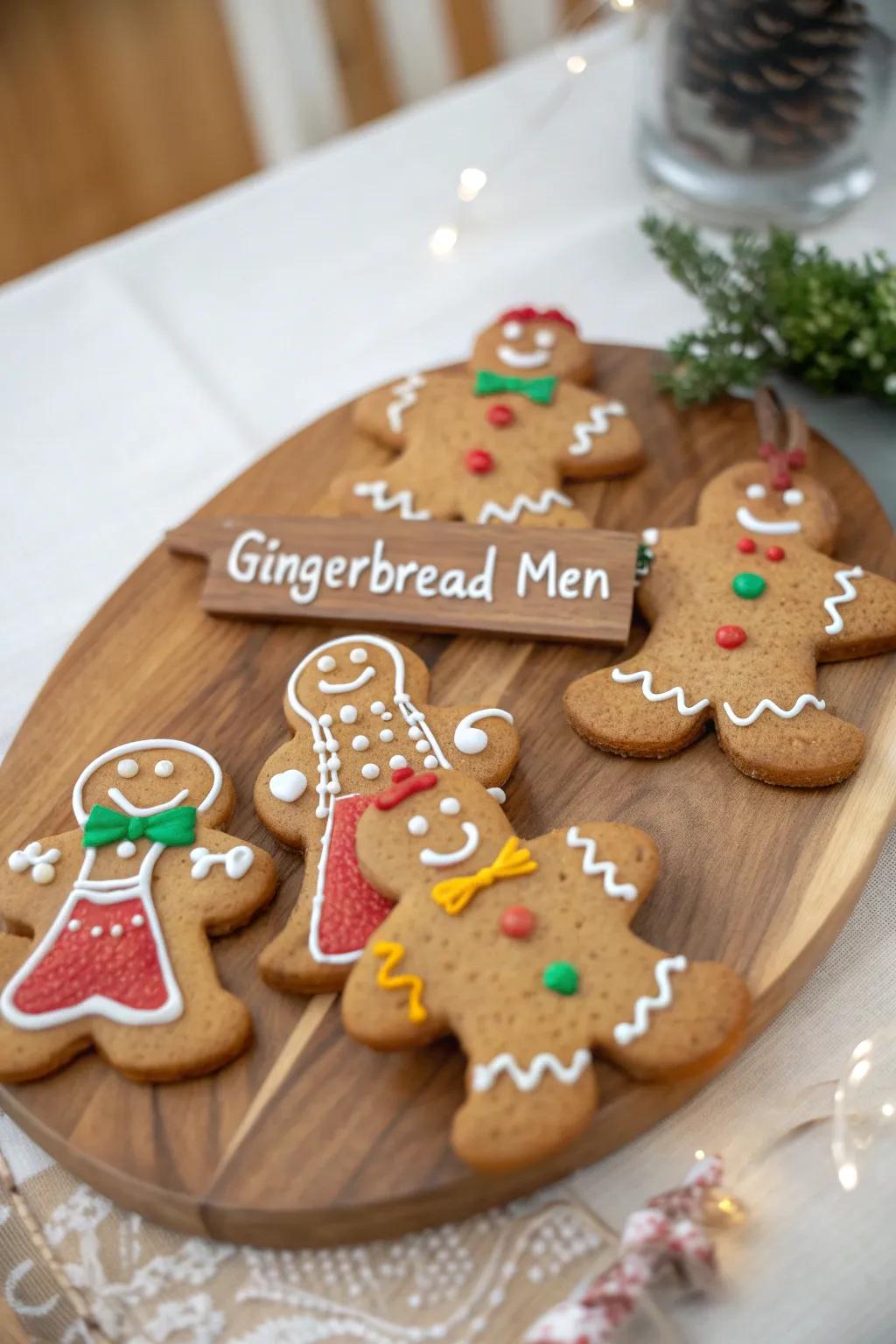 Gingerbread characters offering personalized notes for an individual sensation.