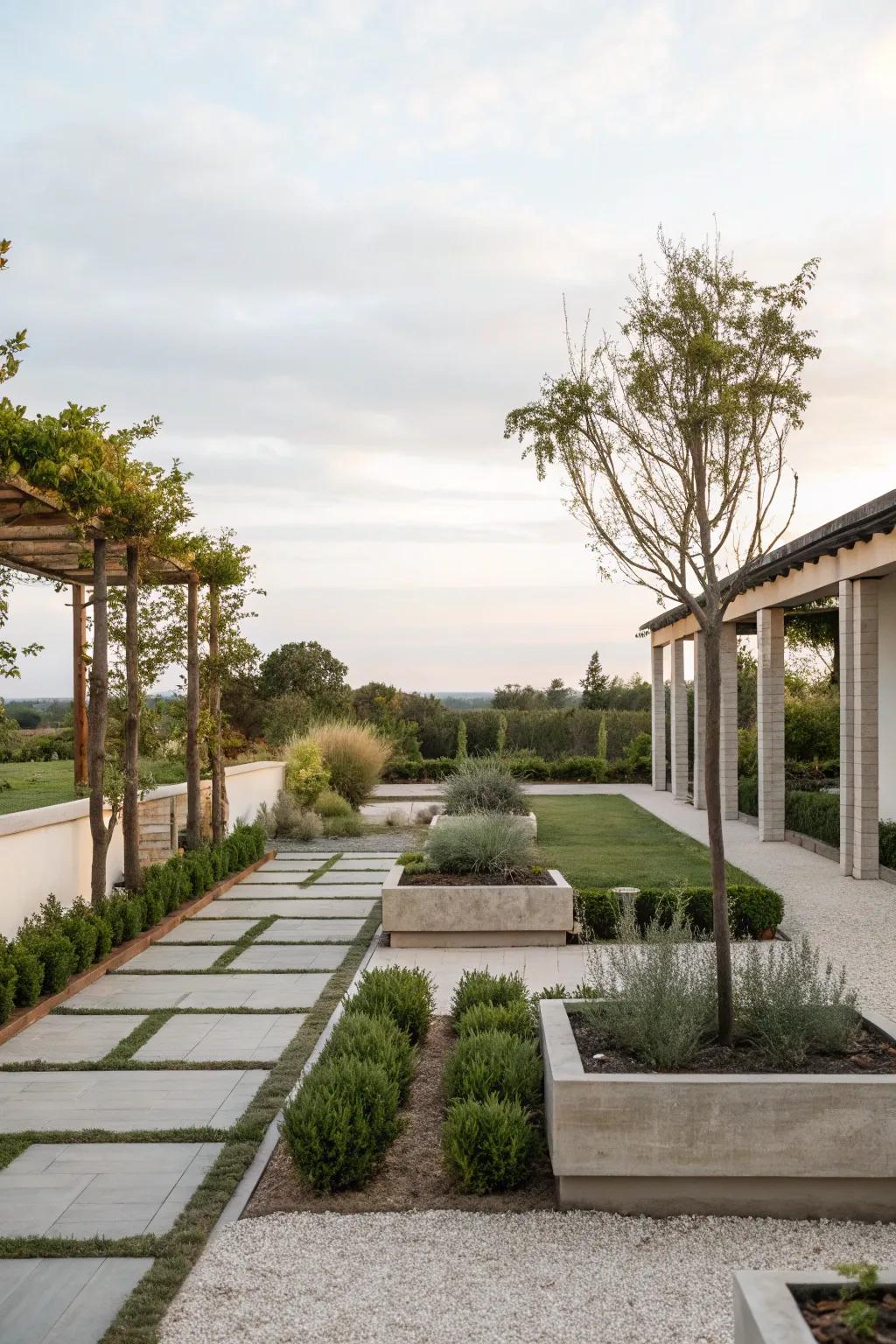 Simple gardens offer a peaceful escape.