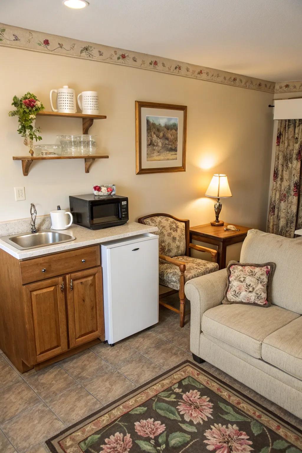 A guest house with a smart layout that merges practicality and comfort.