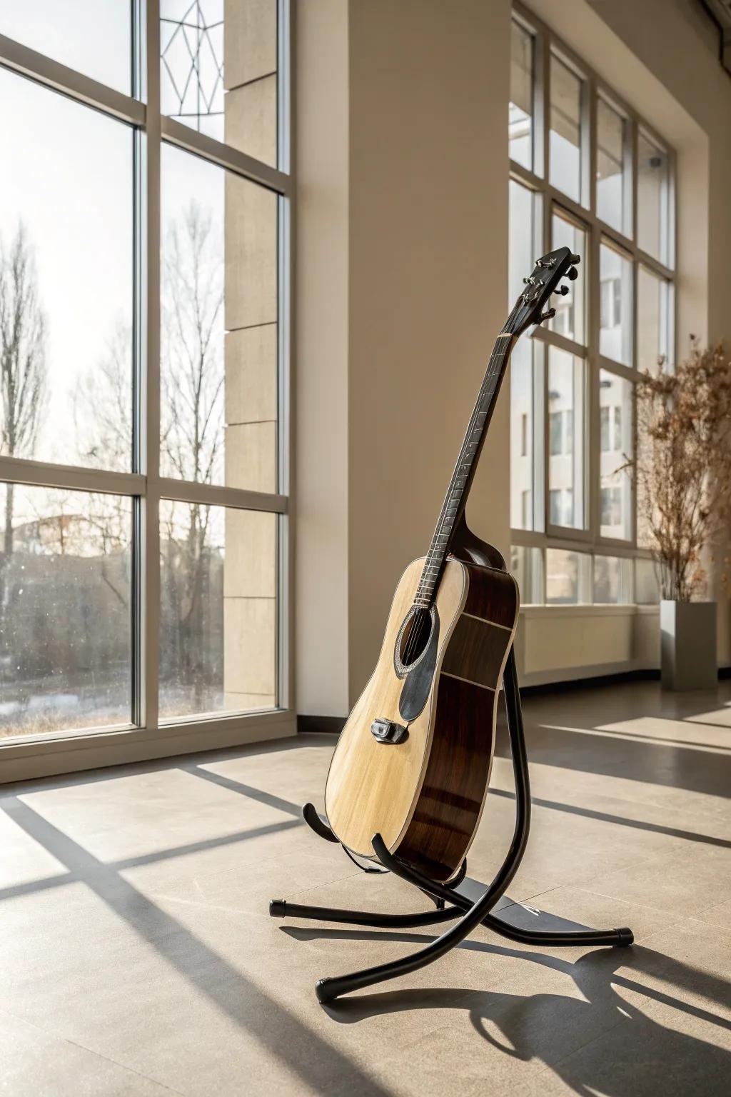 Make a statement with a unique guitar stand.