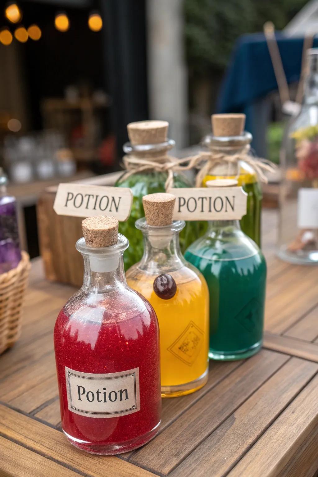 Fashion a mystical concoction display guaranteed to captivate.