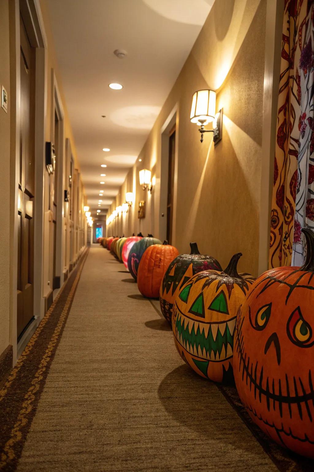Pumpkins bring a classic Halloween charm.